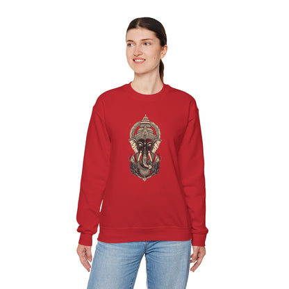 Elephant Mandala Crewneck Sweatshirt — Spiritual Indian-Inspired Graphic