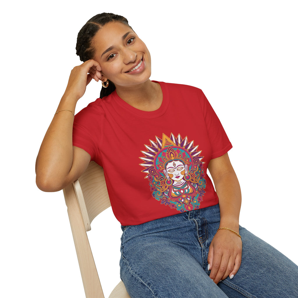 Mandala Goddess T-Shirt — Colorful Floral Spiritual Tee