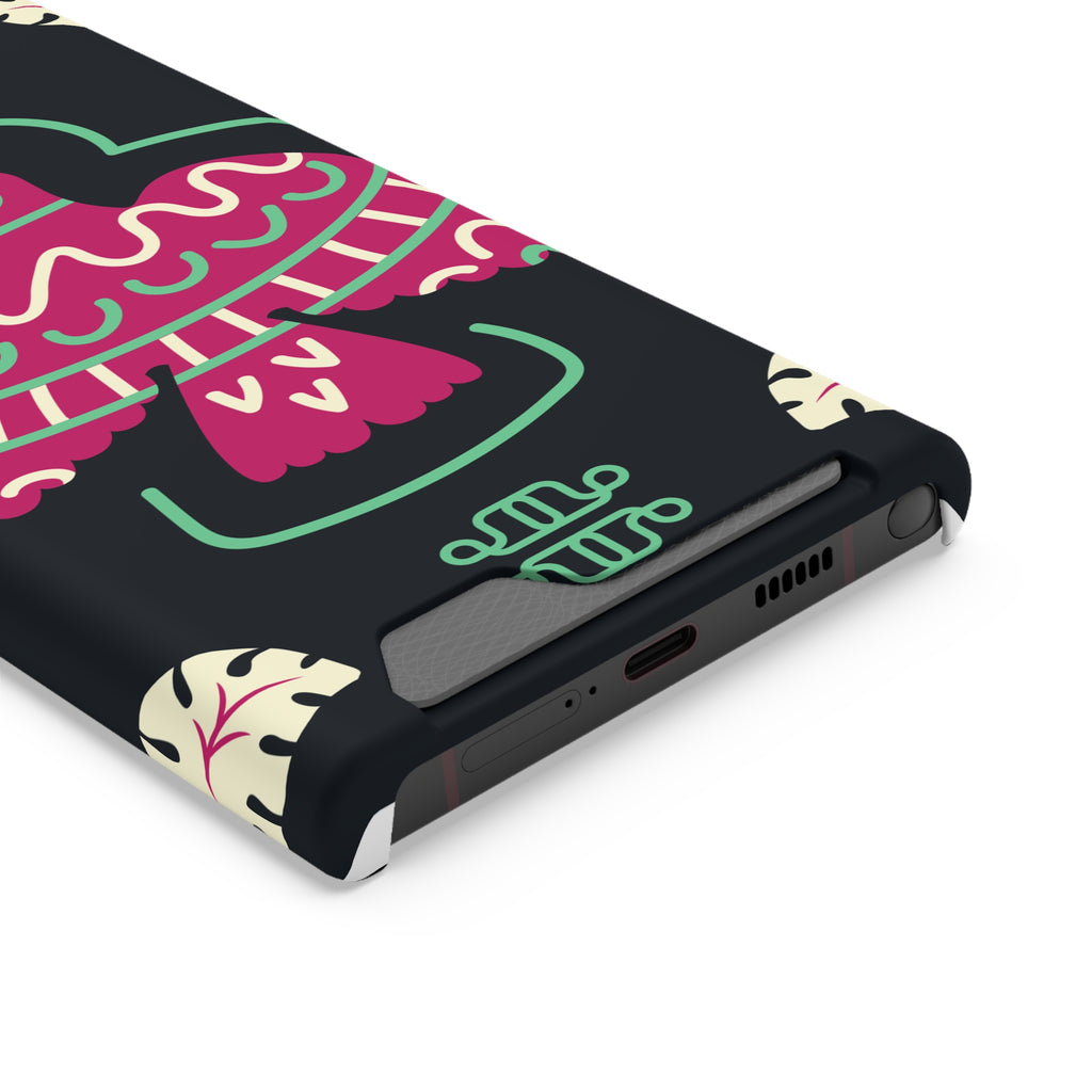 Vibrant Phone Case with Card Holder, Stylish Phone Accessory, Colorful Gift for Her, Boho Phone Cover, Trendy Mobile Case