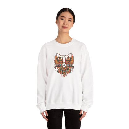 Vintage Tribal Fox Sweatshirt — Geometric Forest Animal Crewneck