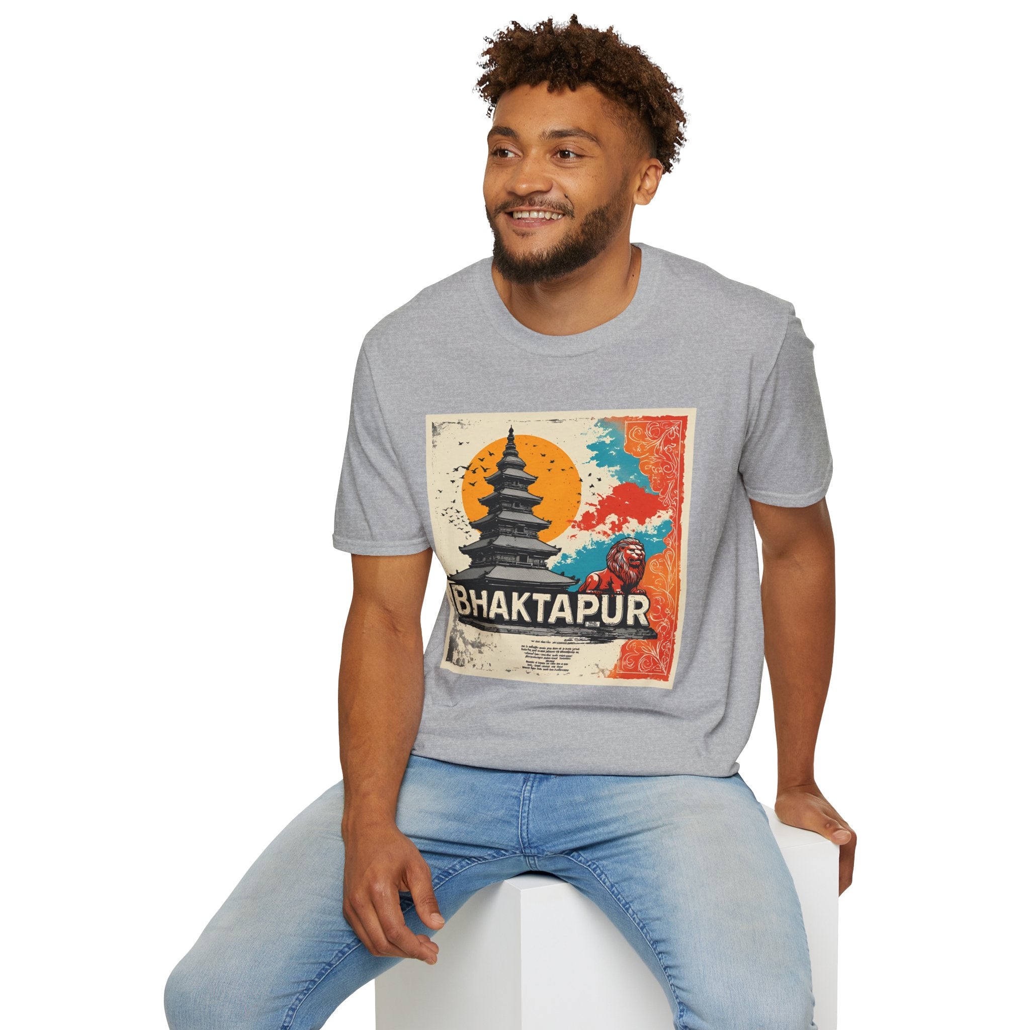 Bhaktapur Vintage Travel T-Shirt – Nepal Pagoda Graphic Tee