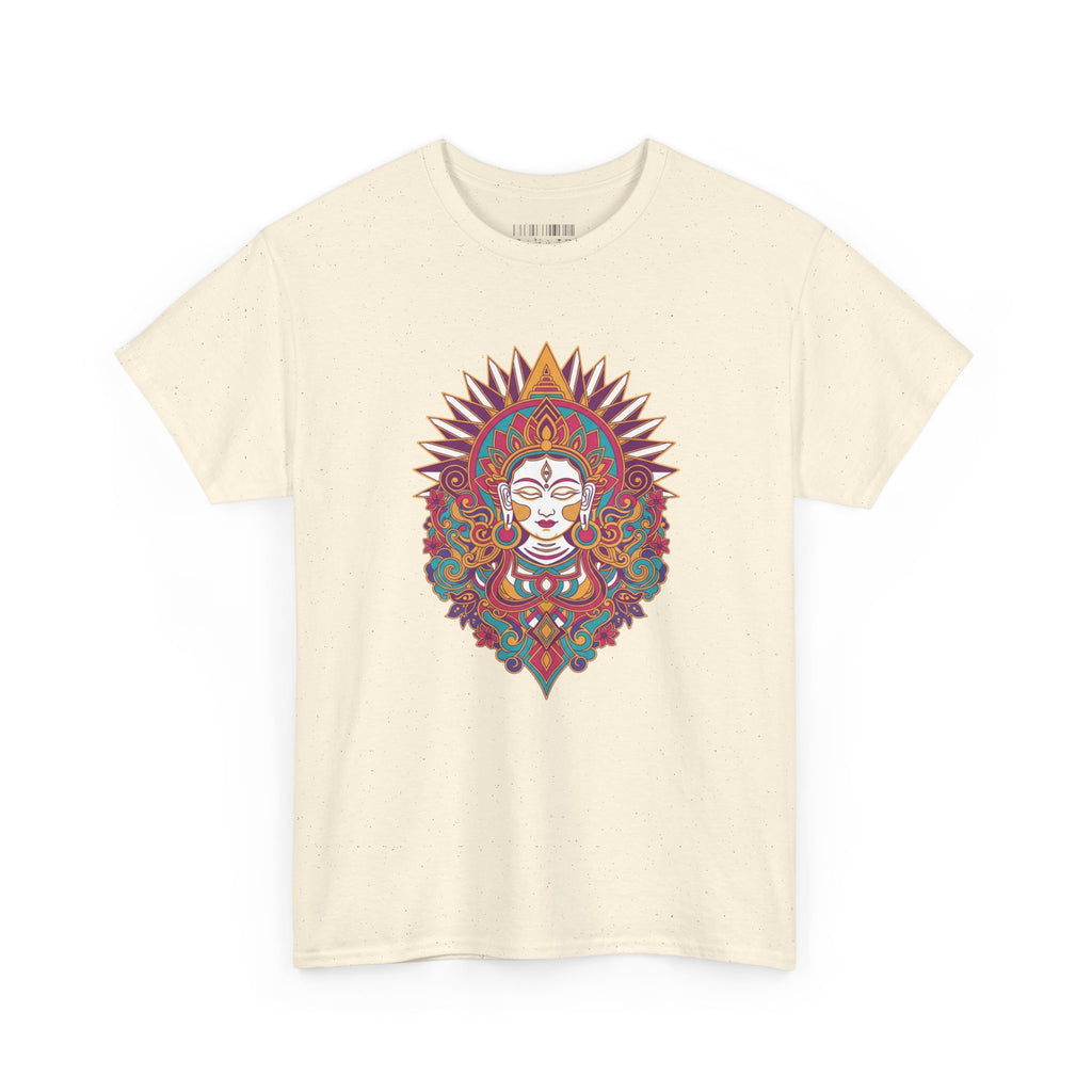 Spiritual Goddess Sun Mandala Tee — Colorful Boho Yoga T‑Shirt