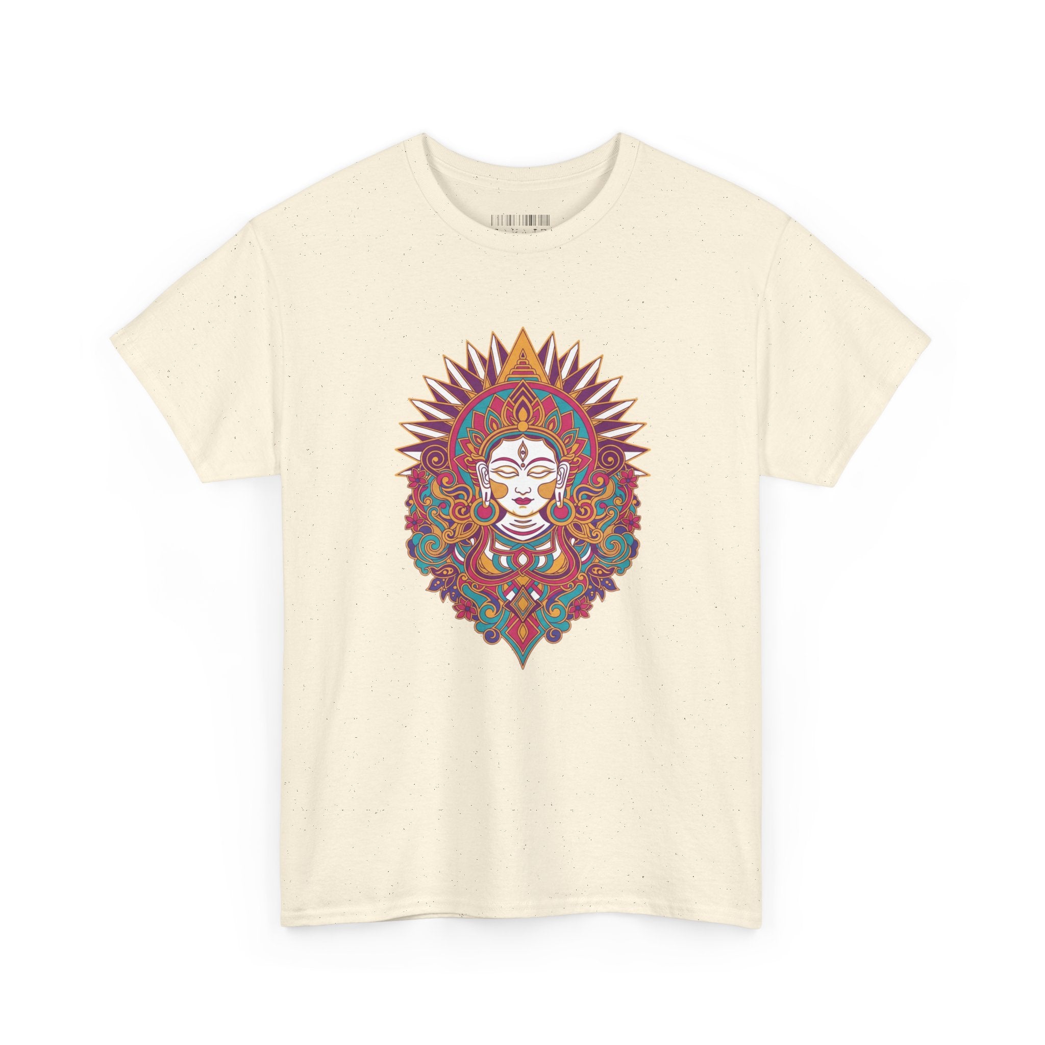 Spiritual Goddess Sun Mandala Tee — Colorful Boho Yoga T‑Shirt
