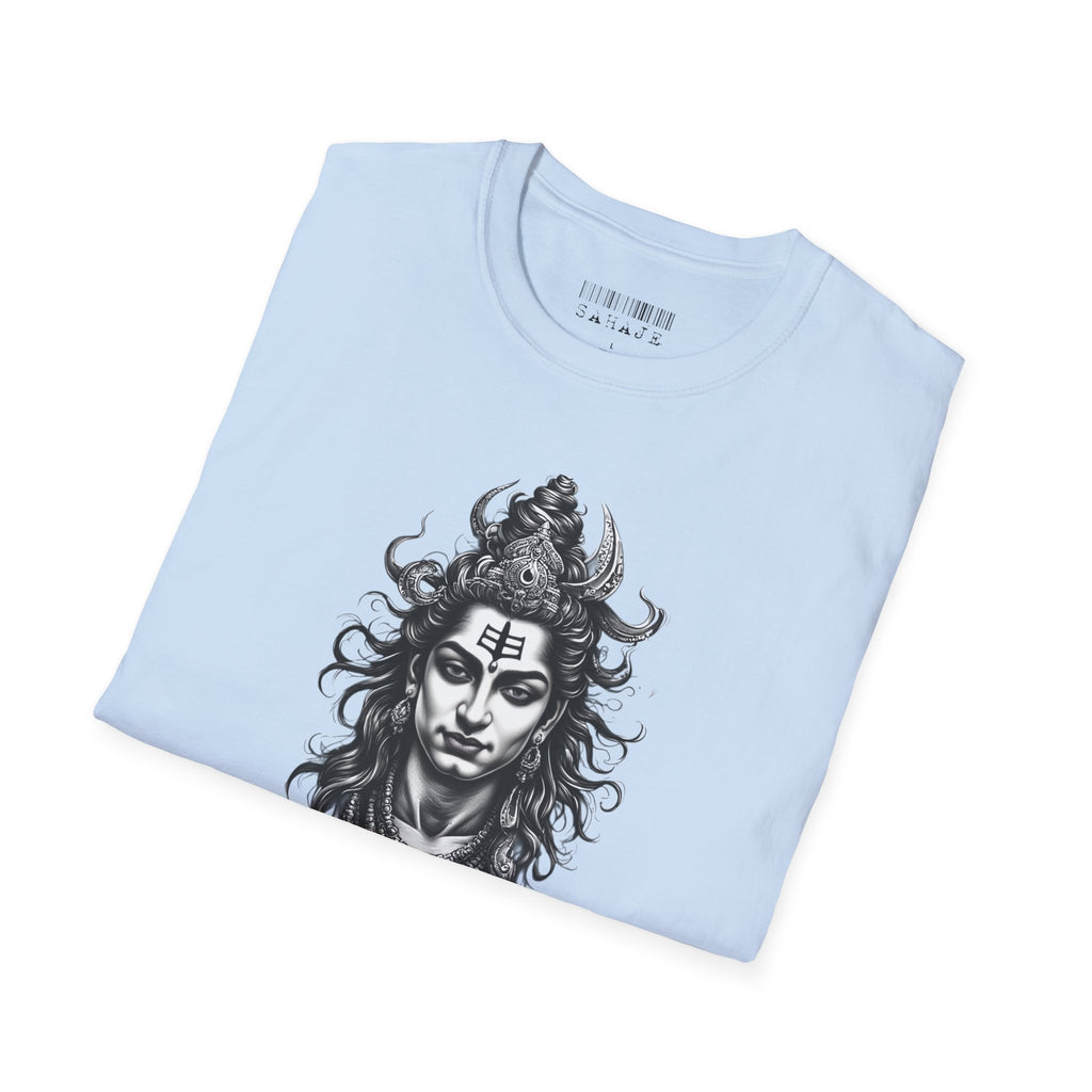 Shiva Portrait T‑Shirt — Hindu Deity Graphic Tee (Meditation, Yoga & Spiritual Wear)