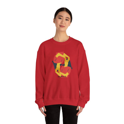 Abstract Flamingo Geometric Crewneck Sweatshirt