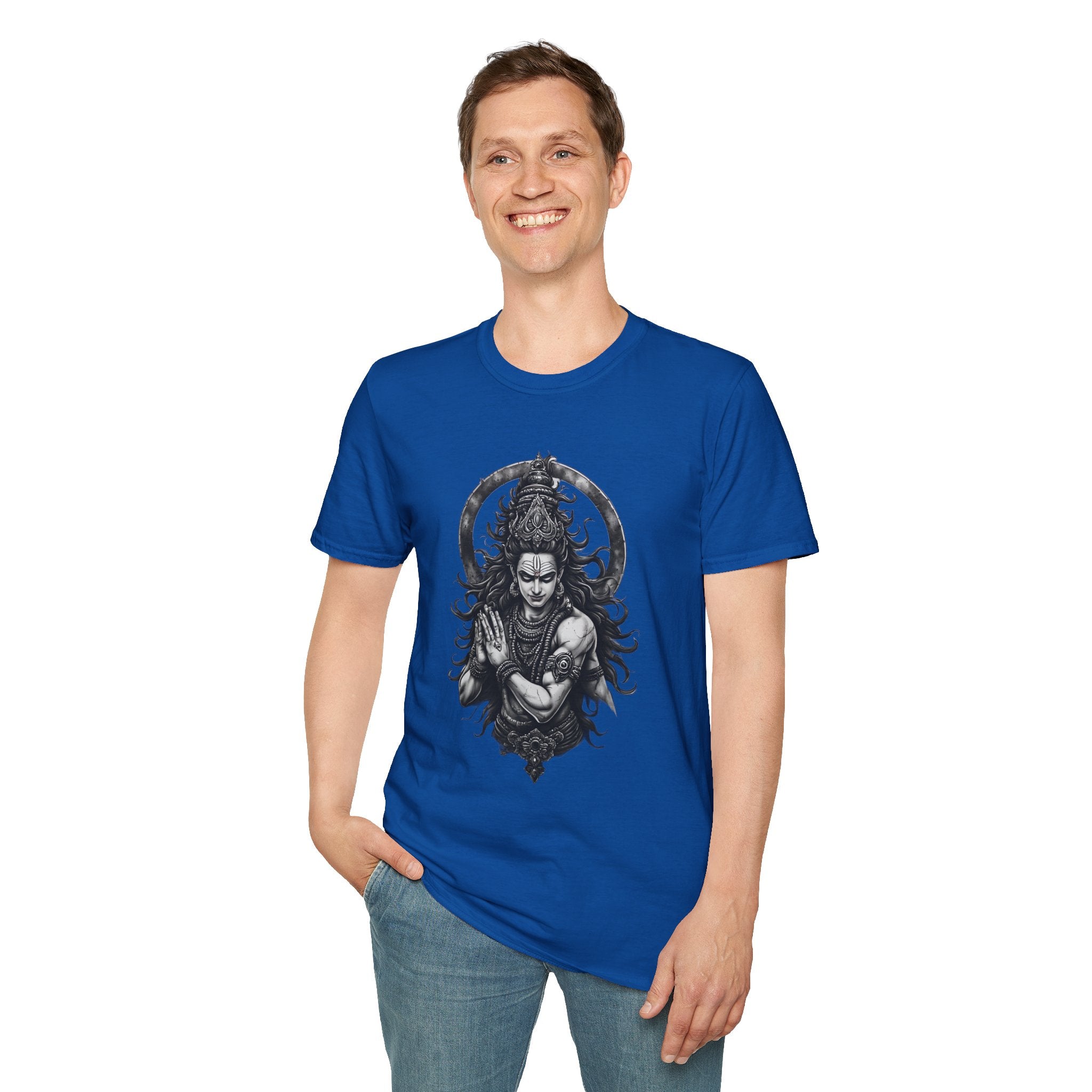 Shiva Portrait T‑Shirt – Intricate Hindu Deity Art Tee