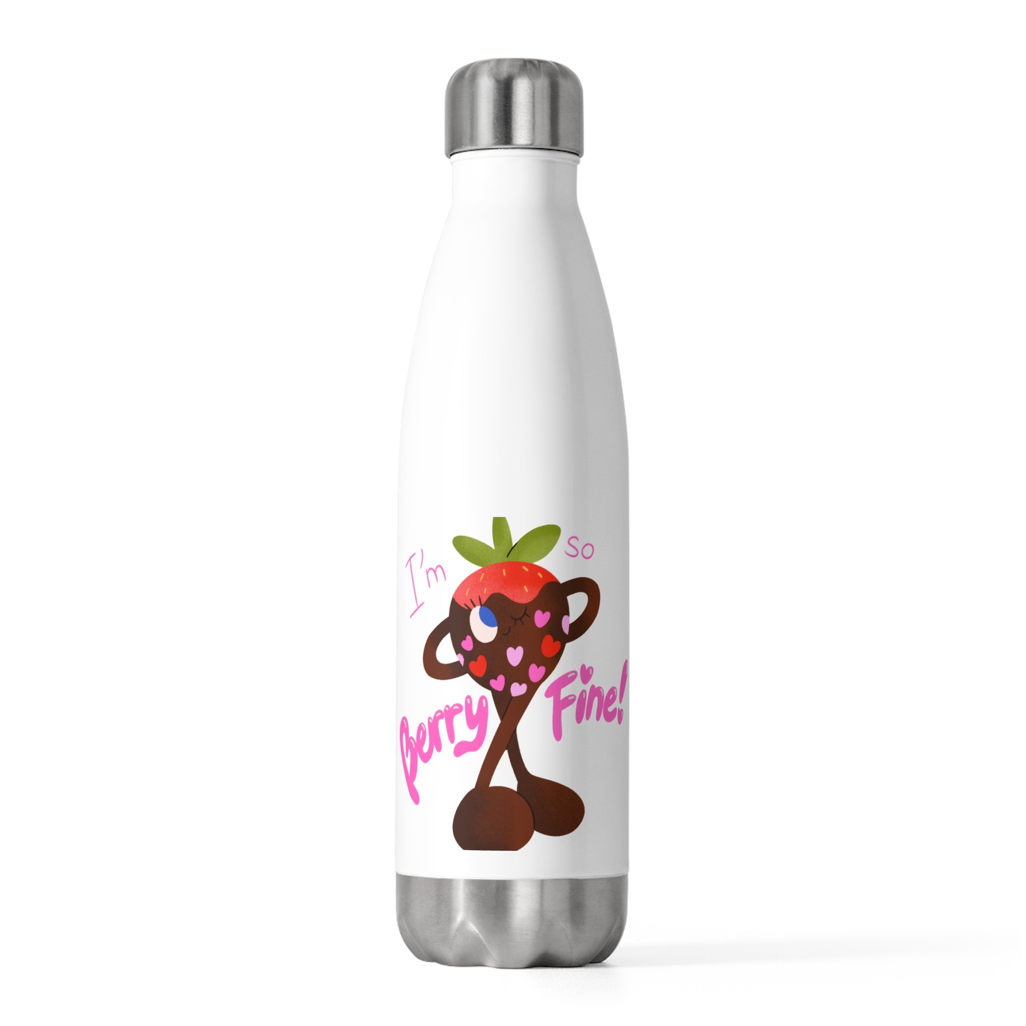 Cute Insulated Water Bottle - I'm So Berry Fine, Fun Gift, Summer Hydration, Fitness Companion, Personal Water Bottle, Unique Drinkware