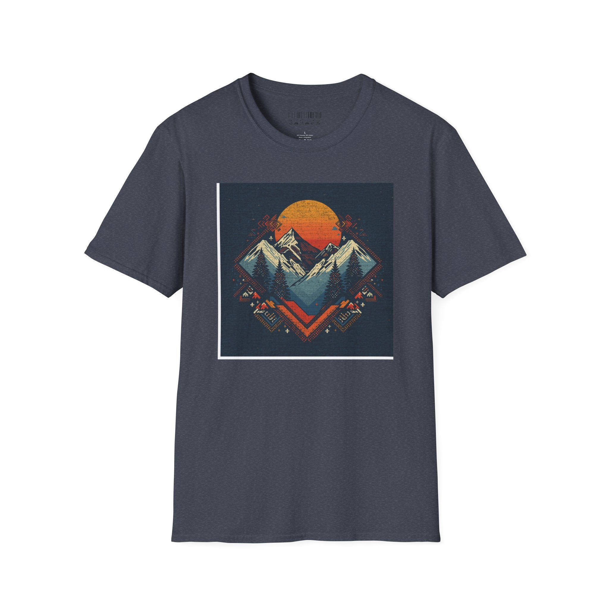 Retro Mountain Sunset T-Shirt — Vintage Outdoor Adventure Graphic Tee