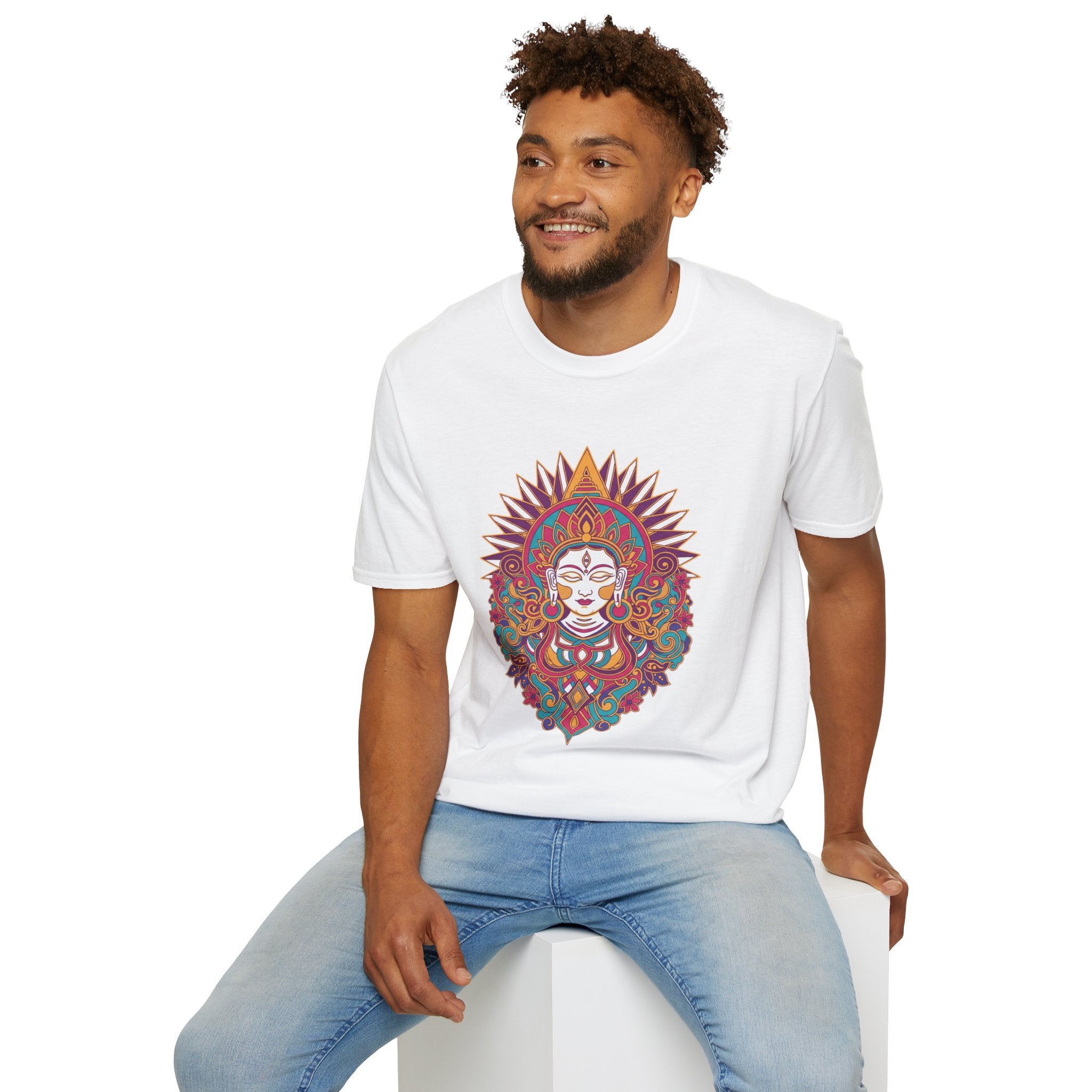 Mandala Goddess T-Shirt — Colorful Floral Spiritual Tee
