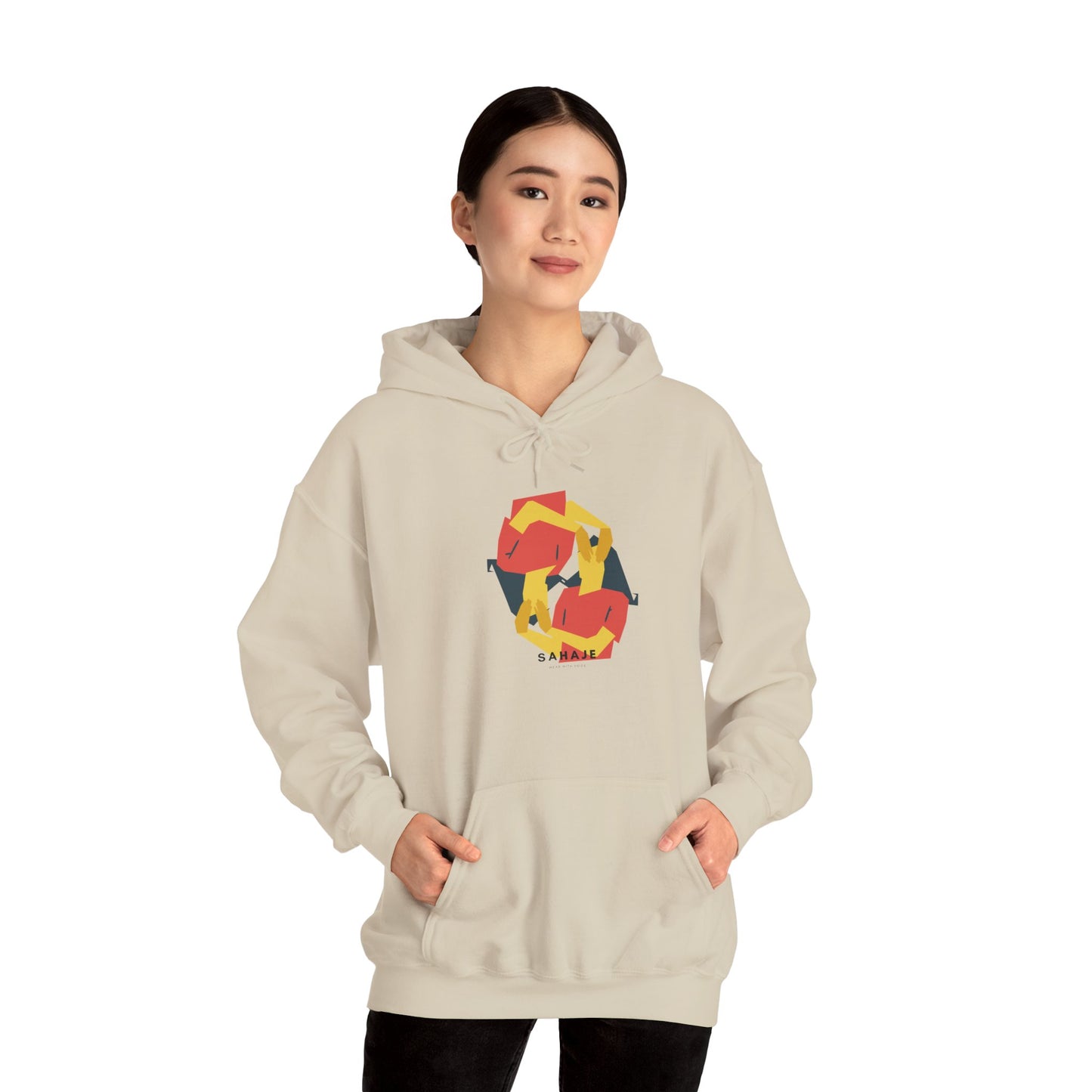 Fox Recycling Symbol Hoodie — Geometric Fox Eco-Friendly Design