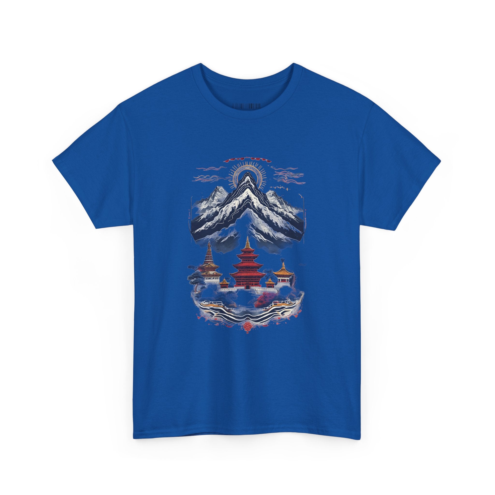 Japanese Mountain Pagoda T-Shirt — Zen Temple Landscape Tee