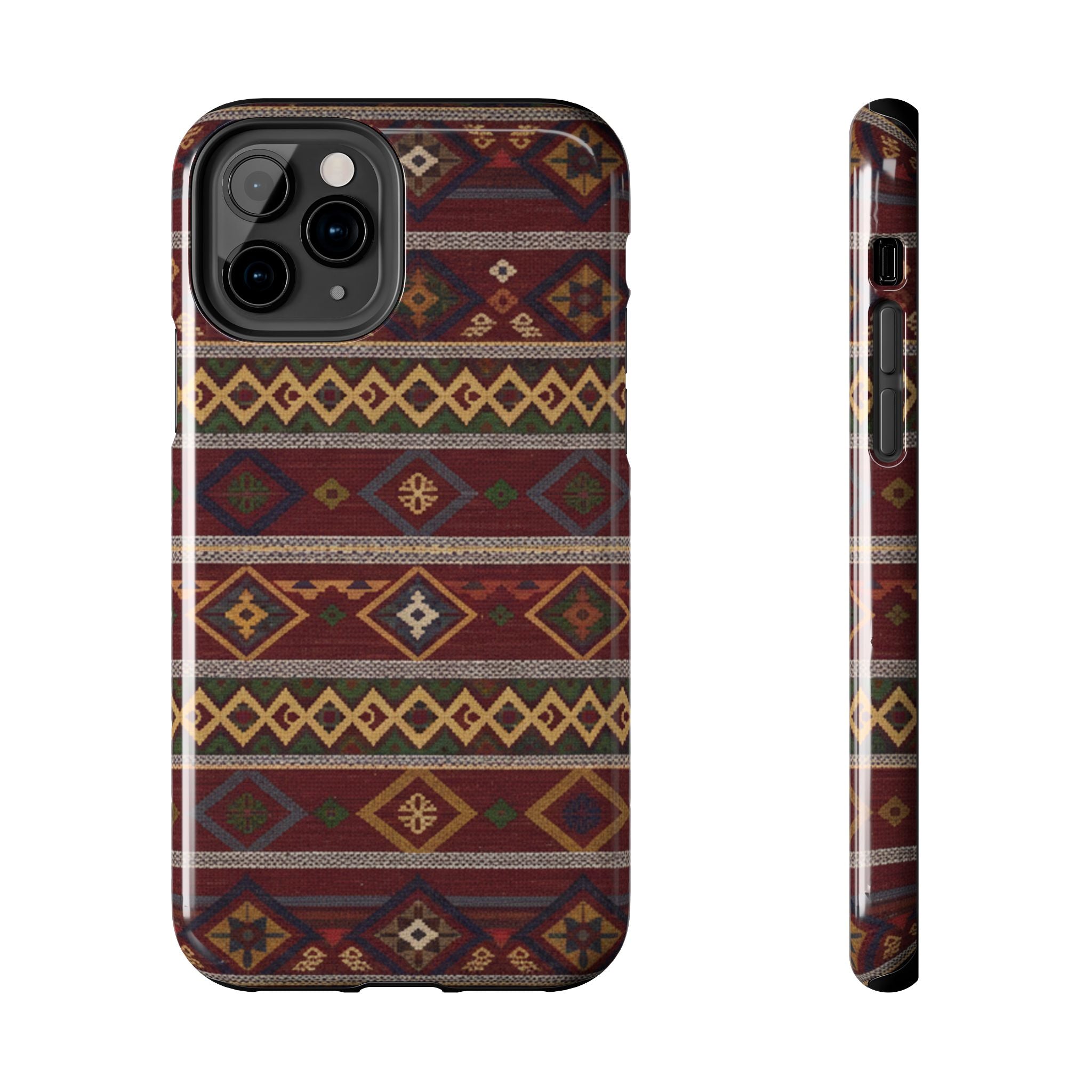Aztec Pattern Tough Phone Case — Rustic Tribal Protective Cover