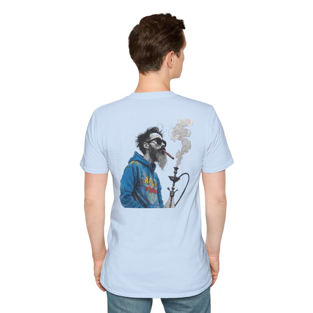 Hookah Beard Graphic T-Shirt — Chill Vape Lounge Vibe