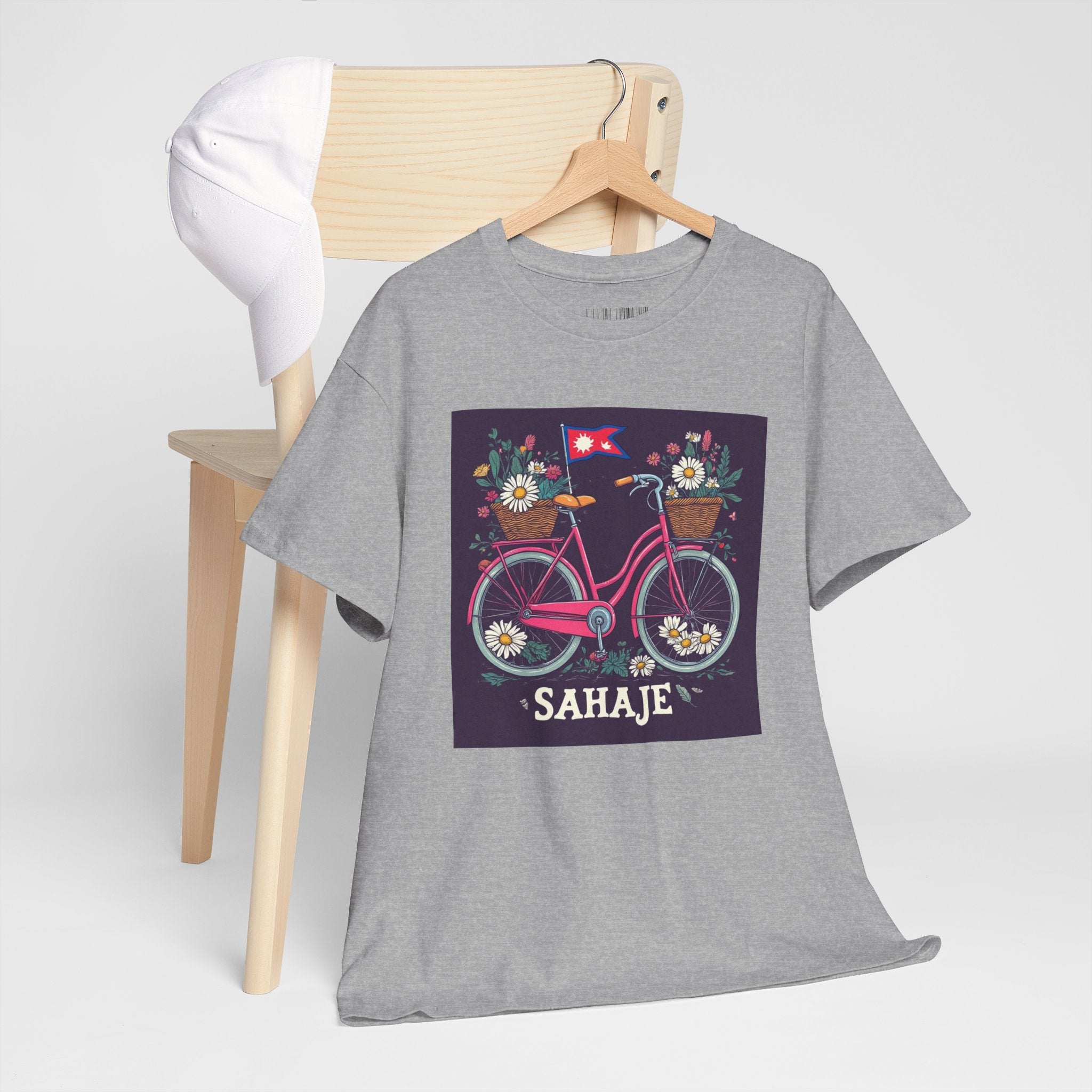 Sahaje Floral Bicycle T‑Shirt