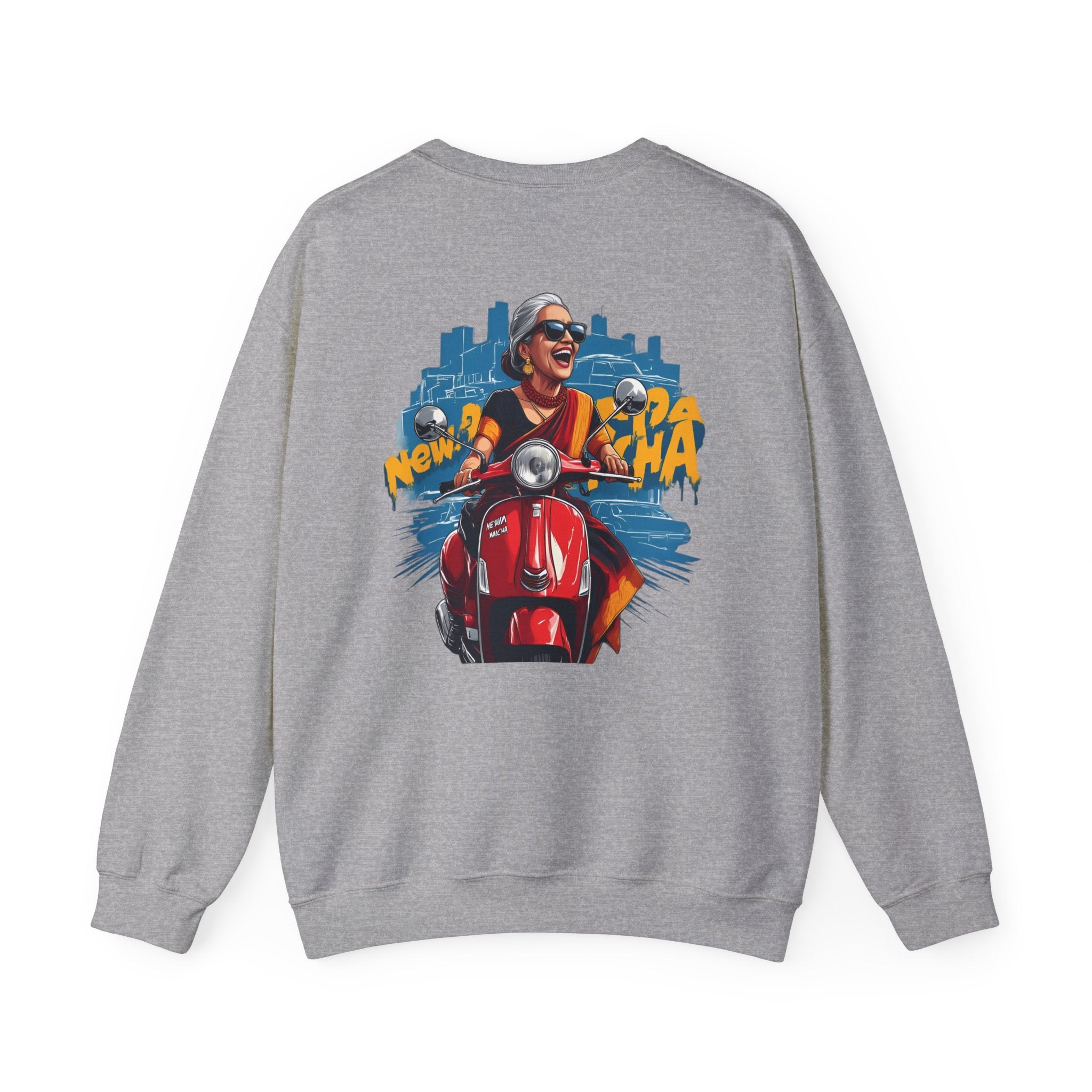 Crewneck Sweatshirt - New York City Scooter Ride Graphic
