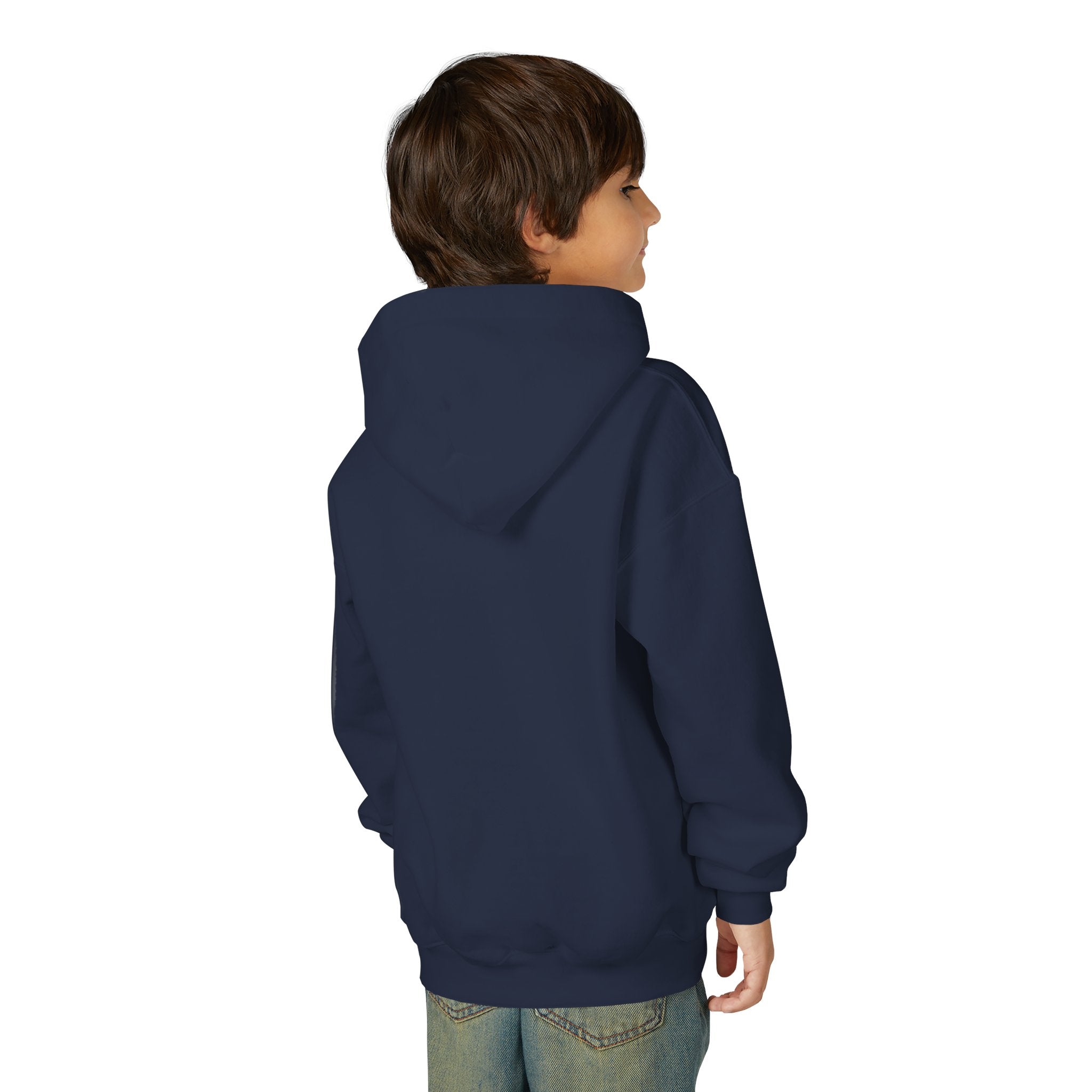 Youth Hoodie — 'Grow Slow, Go Through' Floral Motivational Hooded Sweatshirt