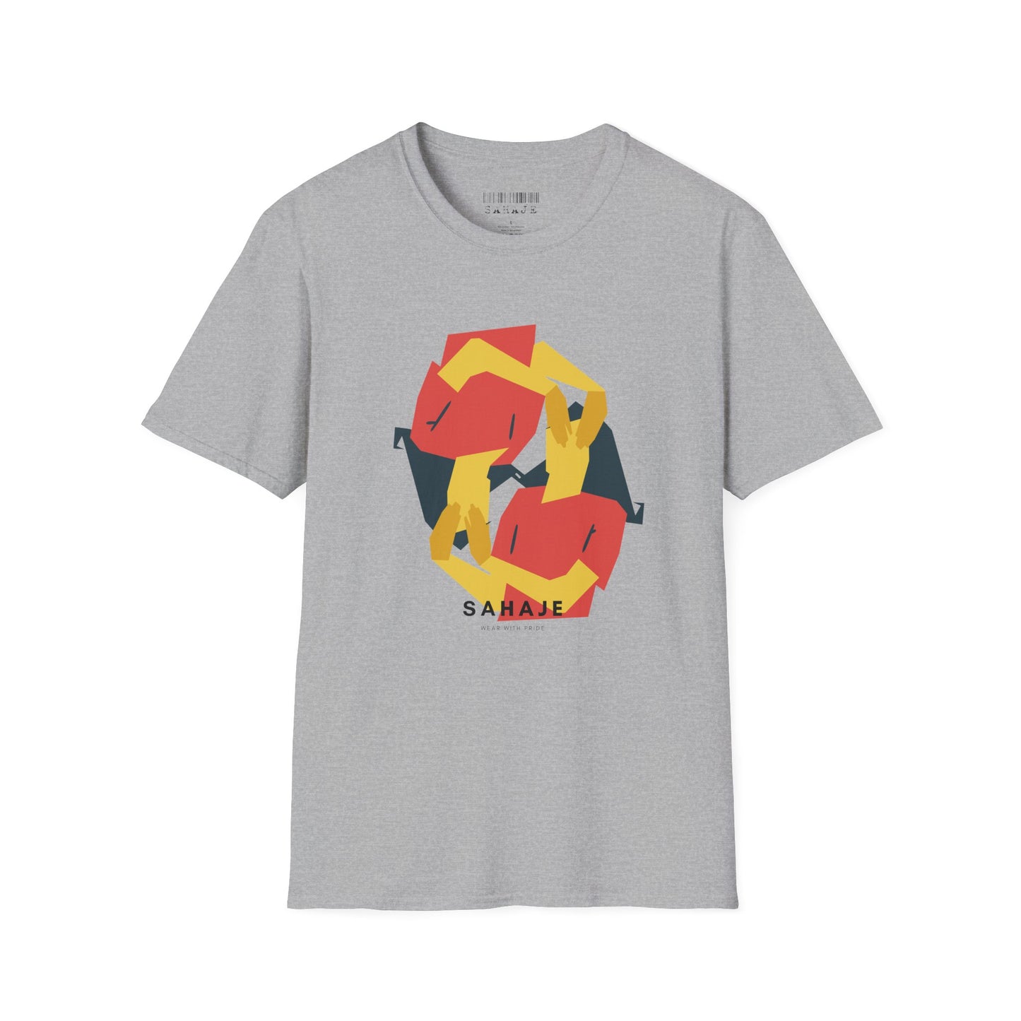 Abstract Faces Graphic T-Shirt — Modern Geometric 'Sahaje' Art Tee