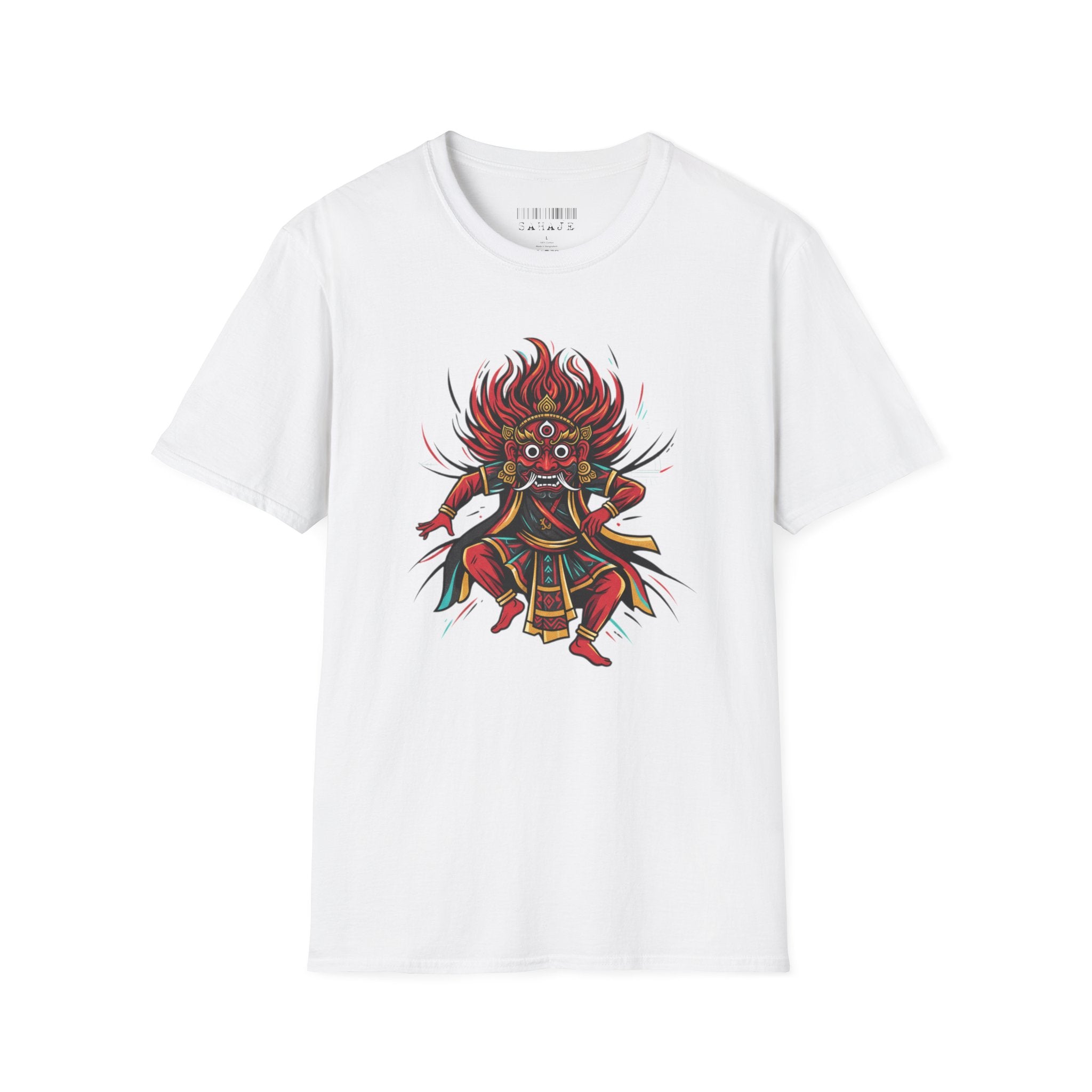 Balinese Barong Dance T-Shirt — Traditional Mythic Mask Graphic Tee