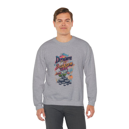 Dream Big Crewneck Sweatshirt — "Dream, Design, Draw" Inspirational Graphic