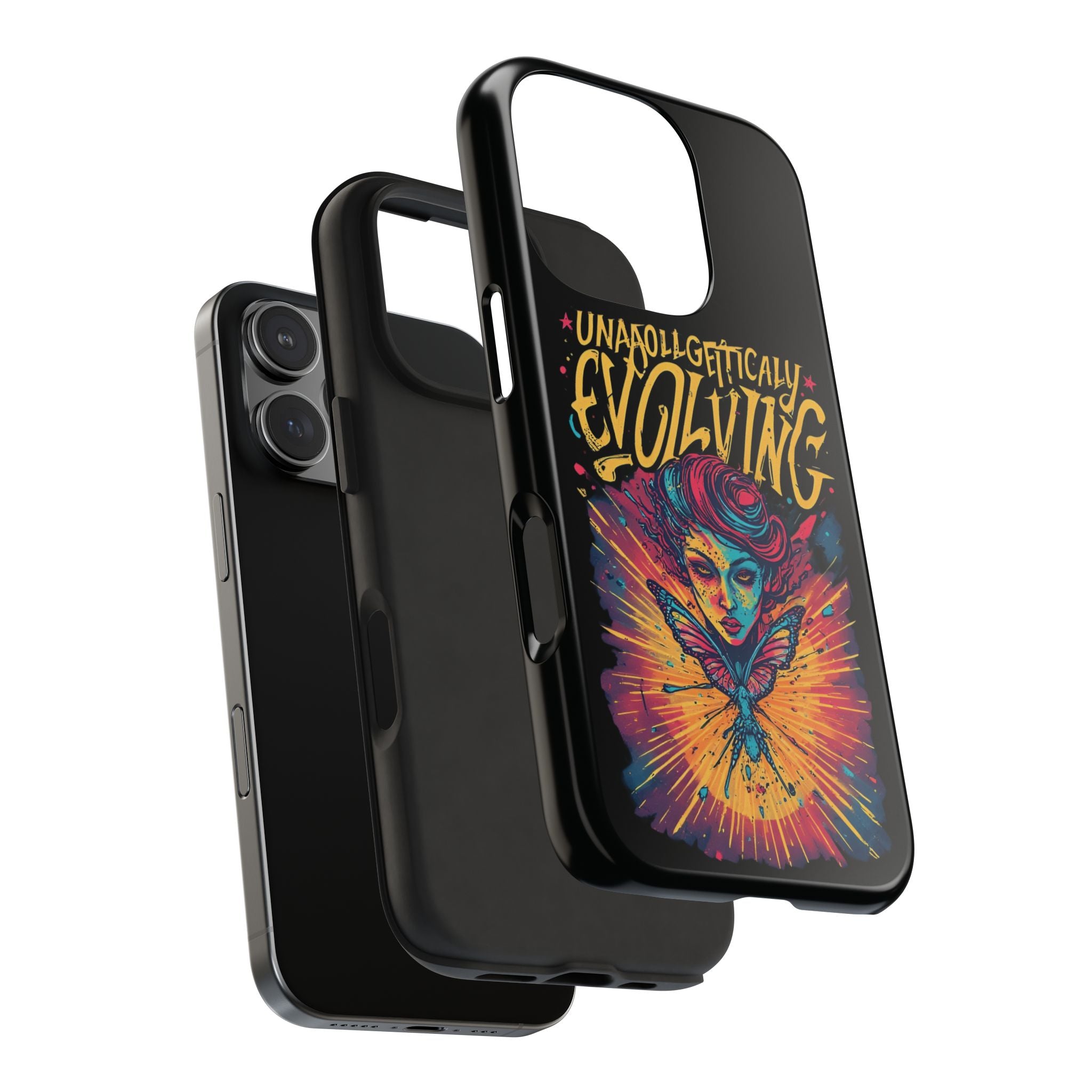 Evolving Butterfly Phone Case — "Unapologetically Evolving" Artistic Protective Case