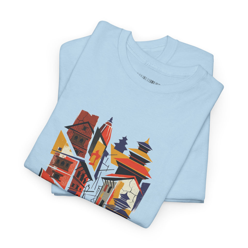 Cityscape Abstract Tee — Colorful Urban Architecture Graphic T‑Shirt