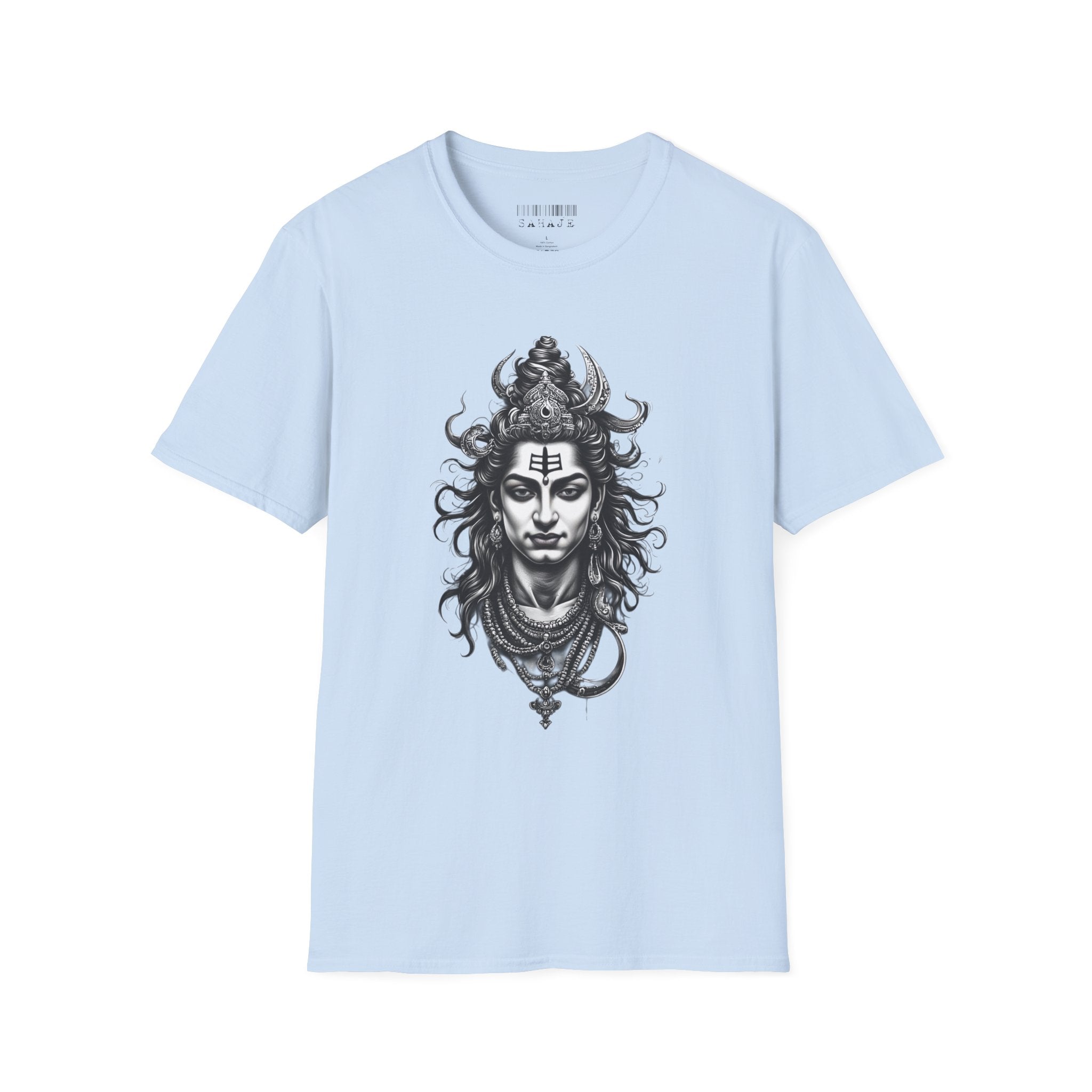 Shiva Portrait T-Shirt – Detailed Hindu Deity Graphic Tee