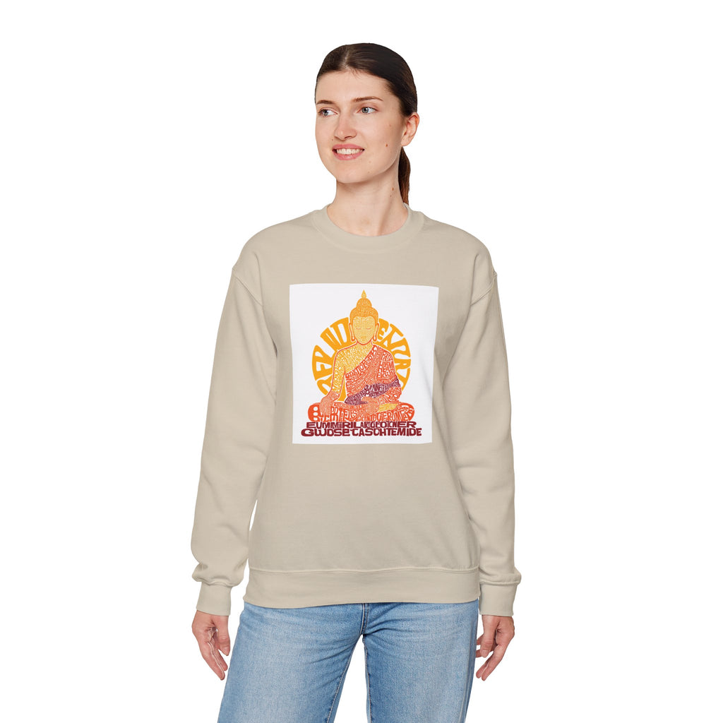 Buddha Graphic Sweatshirt — "Choose Compassion" Meditation Crewneck
