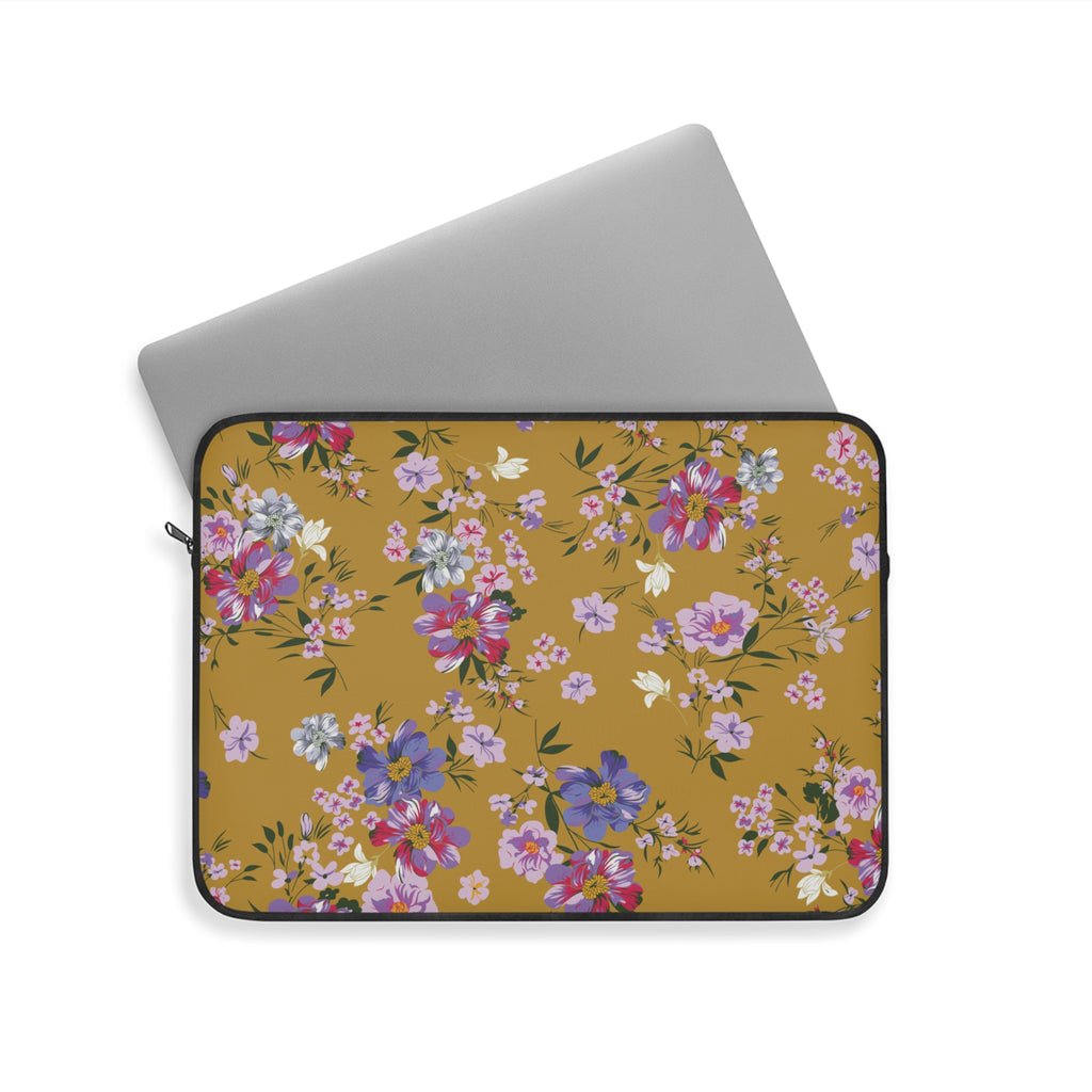 Floral Laptop Sleeve - Stylish Computer Case, Gift for Students, Mother's Day, Tech Accessory, Office Decor