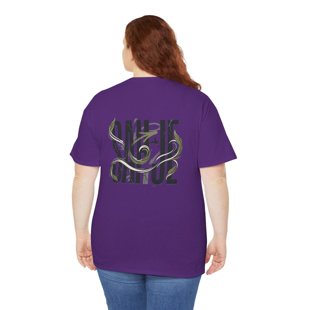Graphic Tee — 'Savage' Typography with Snake Accent