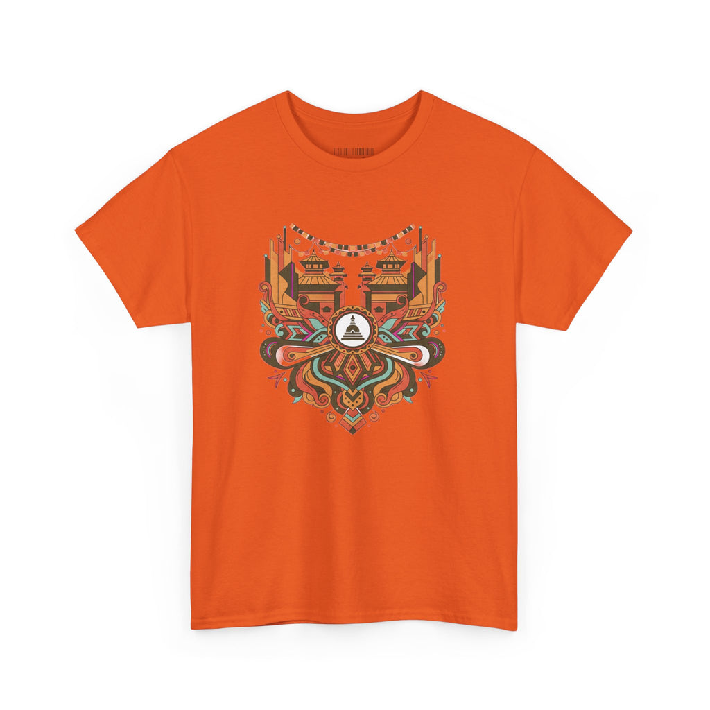 Mandala Cityscape Tee — Boho Urban Art Graphic T-Shirt