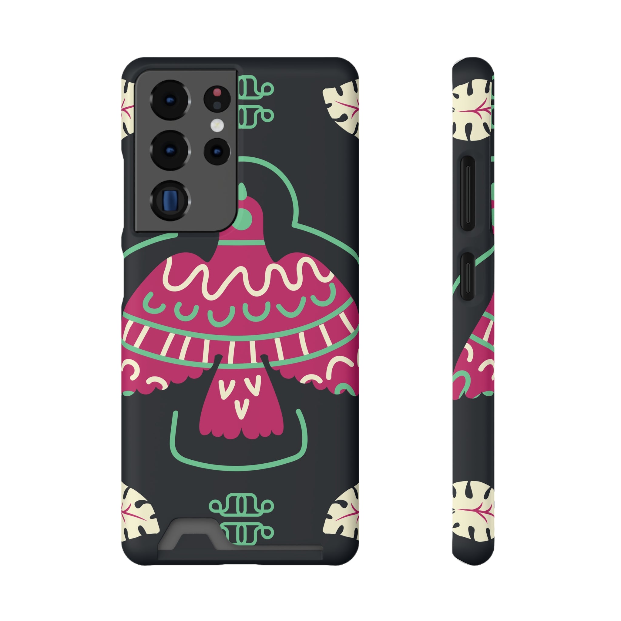 Vibrant Phone Case with Card Holder, Stylish Phone Accessory, Colorful Gift for Her, Boho Phone Cover, Trendy Mobile Case