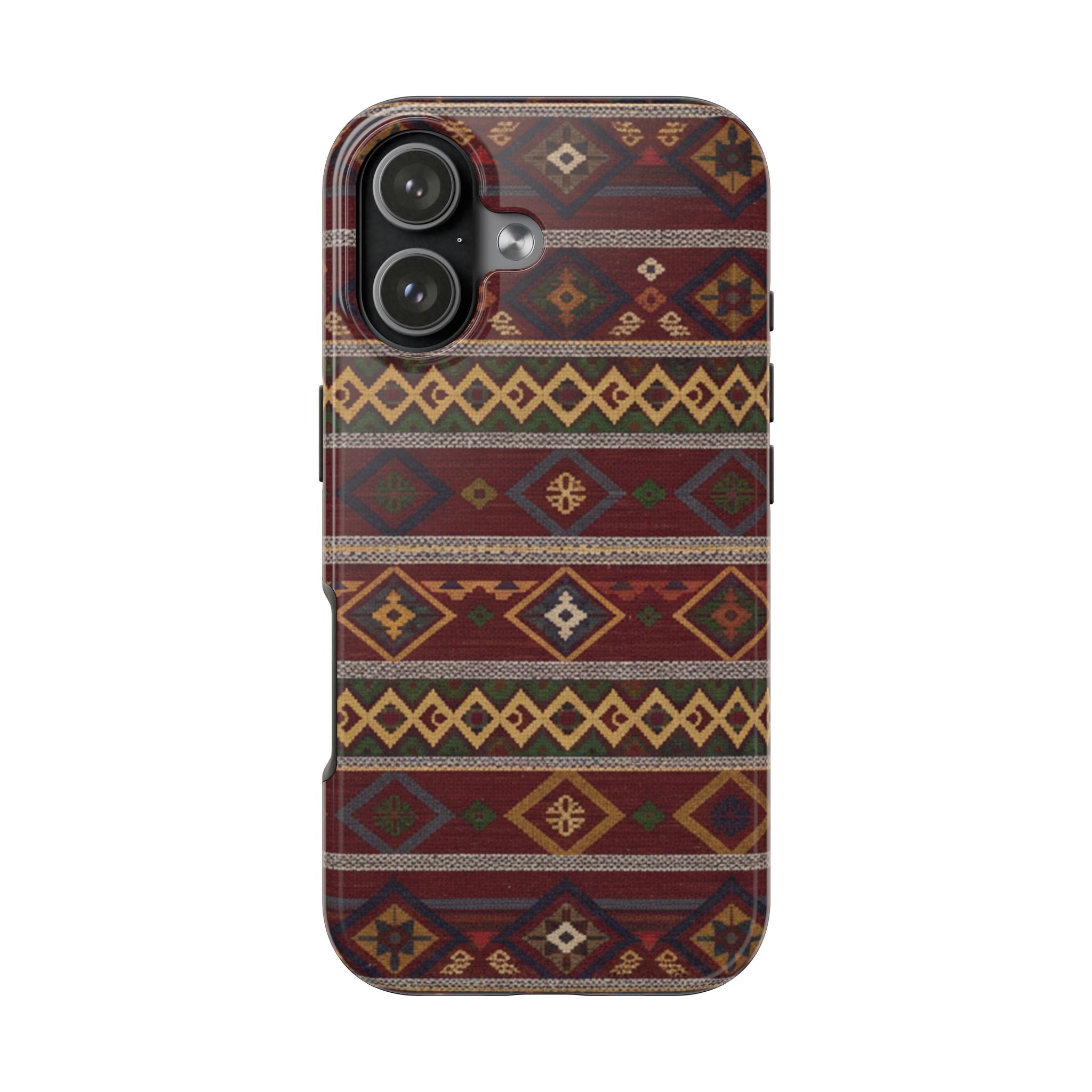 Aztec Pattern Tough Phone Case — Rustic Tribal Protective Cover