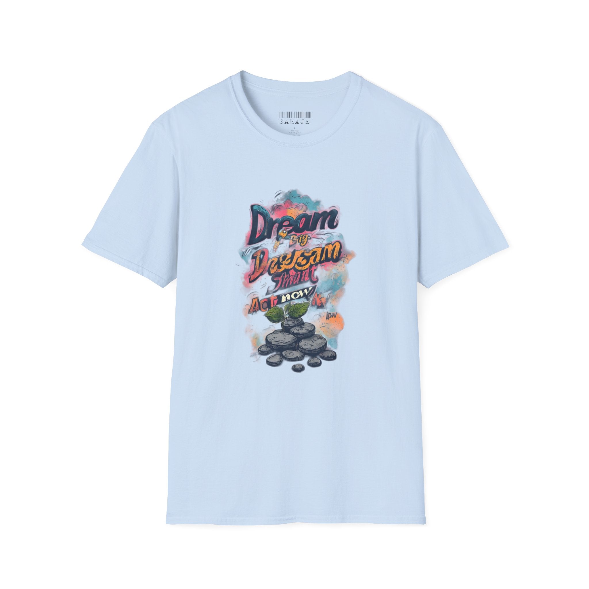 Dream Big Hustle Tee — "Dream, Perform, And Grow" Motivational Graphic T-Shirt