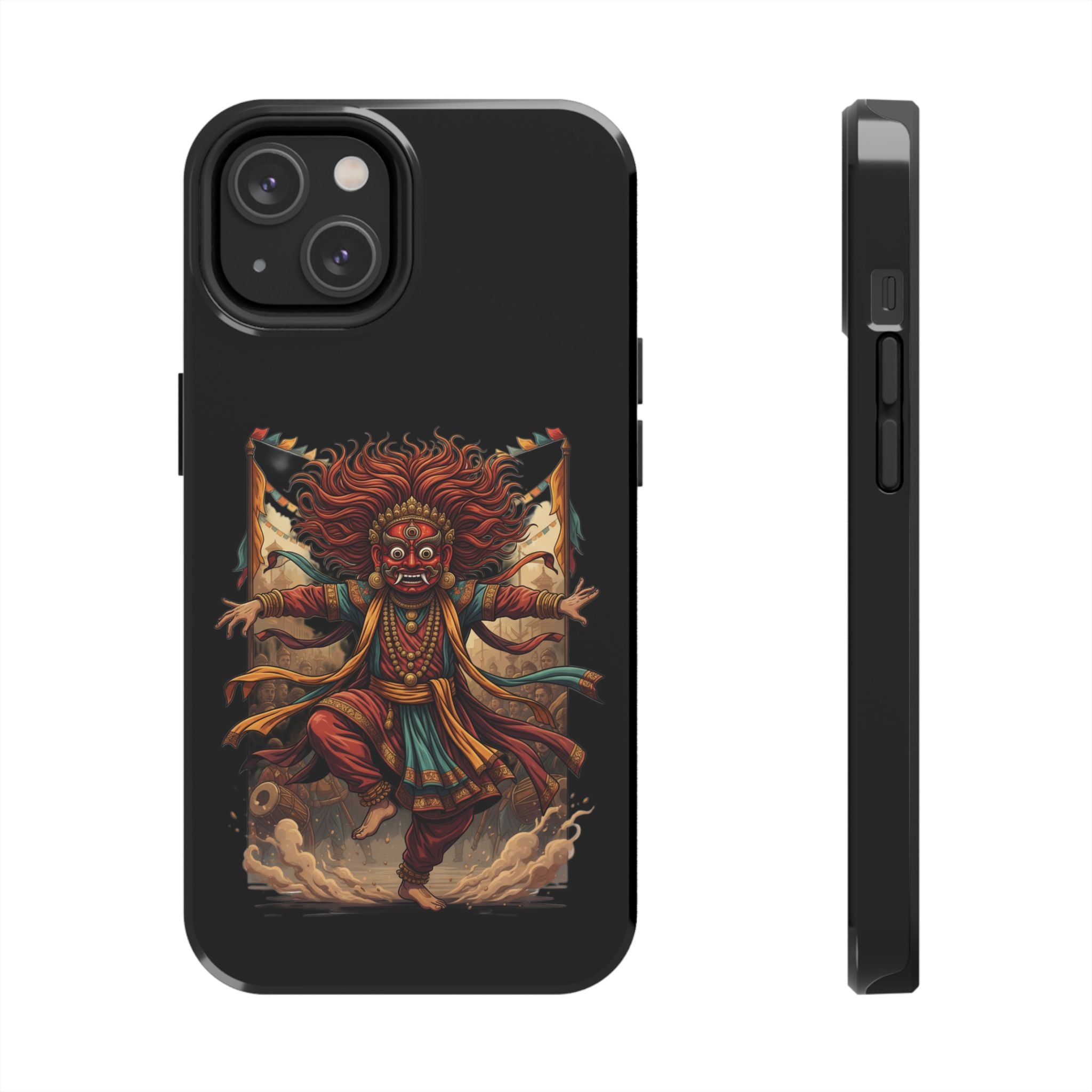 Tibetan Demon Dance Tough Phone Case — Bold Mythic Protective Cover