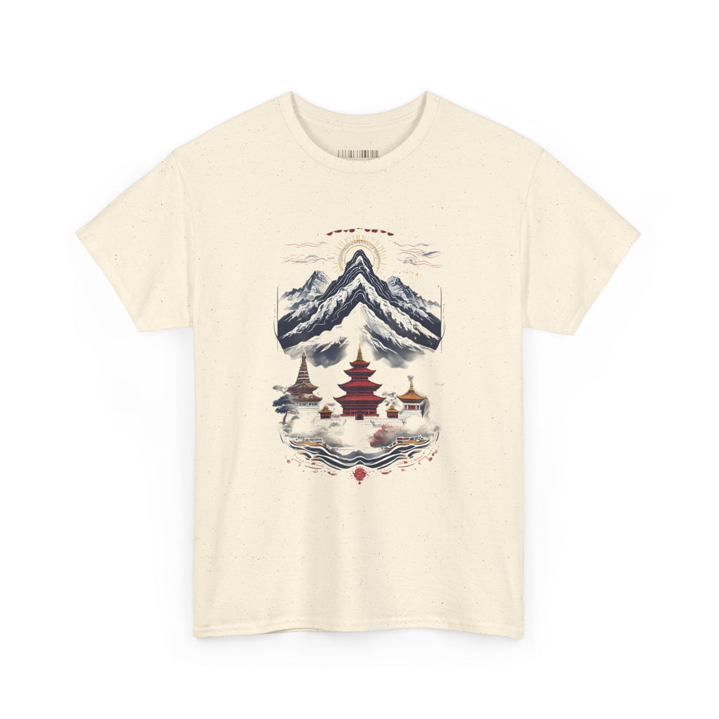 Japanese Mountain Pagoda T-Shirt — Zen Temple Landscape Tee