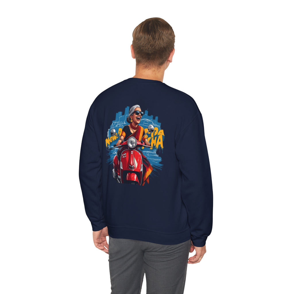 Crewneck Sweatshirt - New York City Scooter Ride Graphic