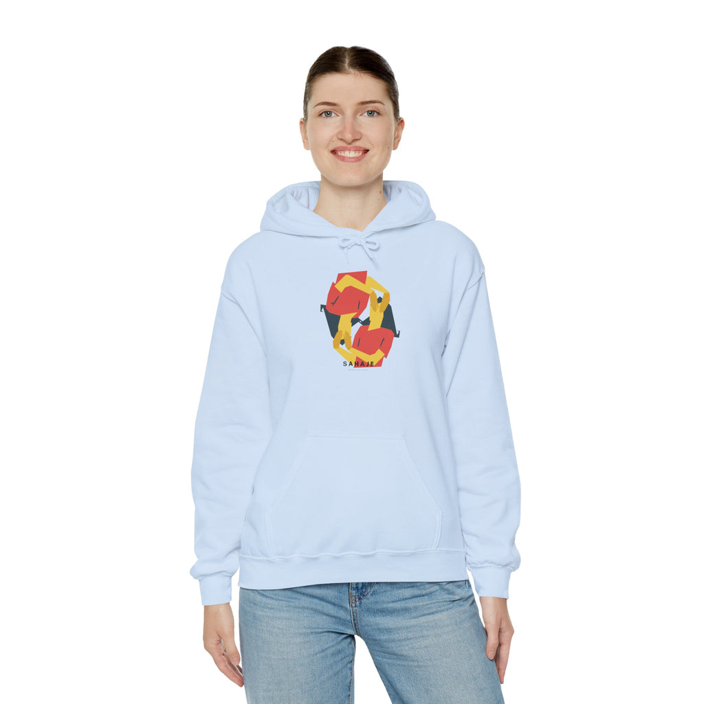 Fox Recycling Symbol Hoodie — Geometric Fox Eco-Friendly Design