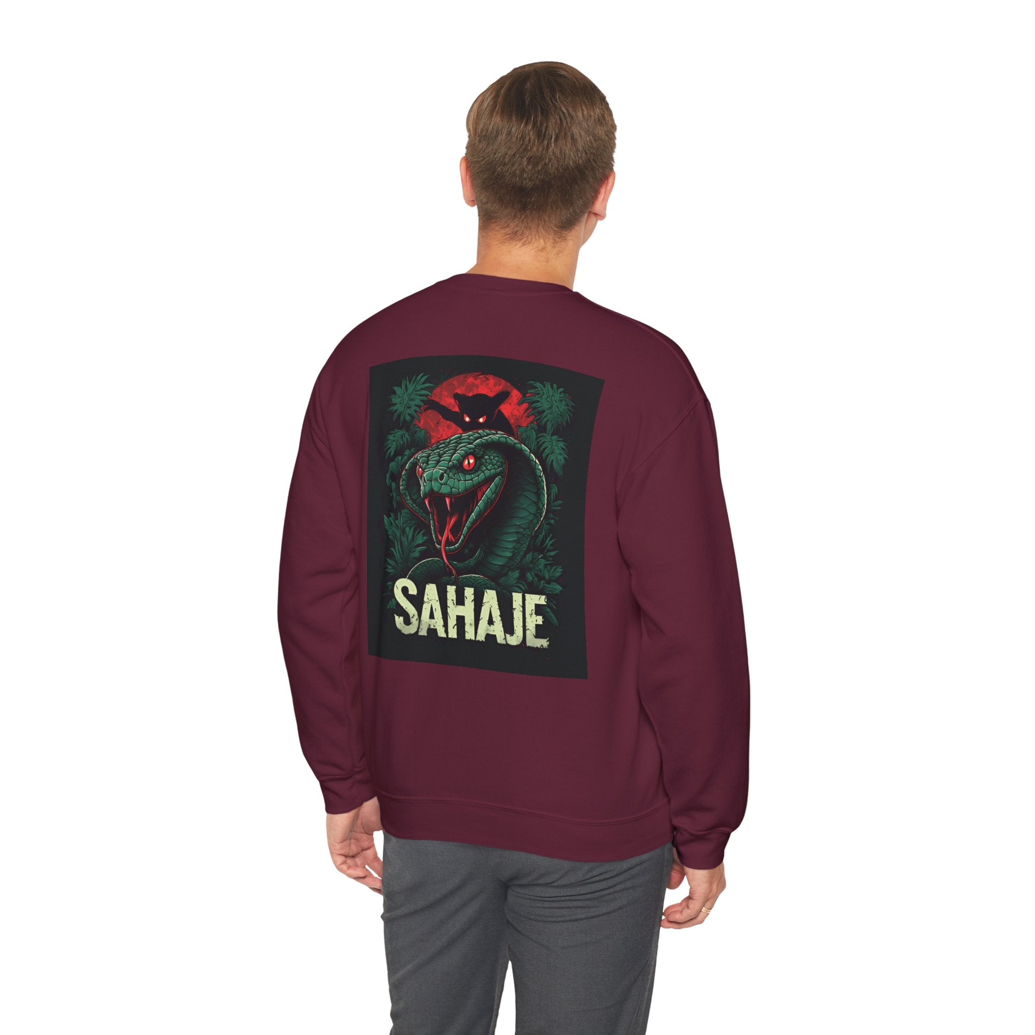 Snake Graphic Sweatshirt — 'SAHAJE' Retro Horror Crewneck