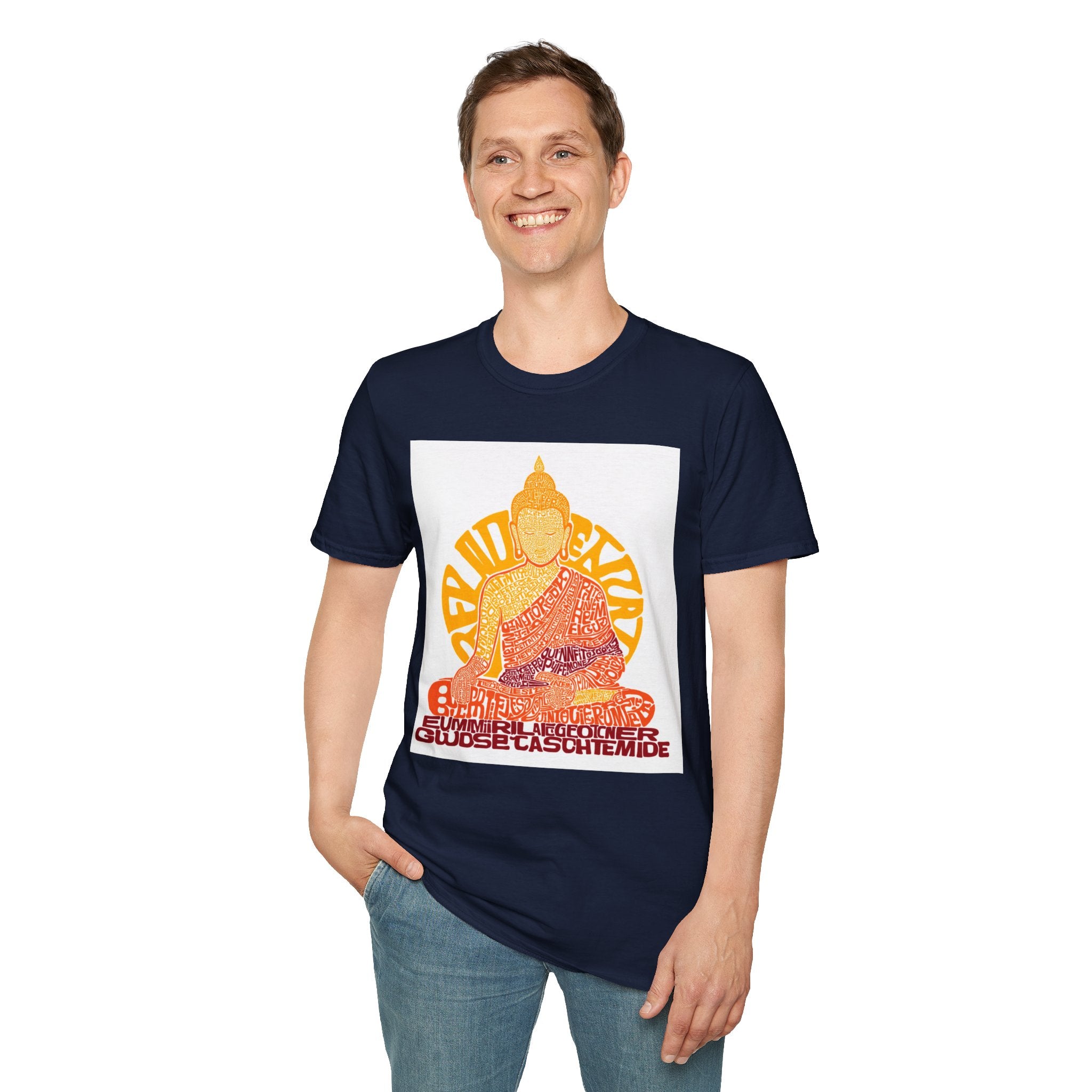 Buddha Graphic Tee — Retro Sun Meditation Shirt