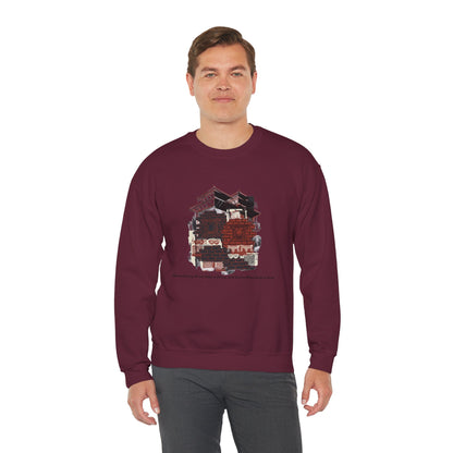 Crewneck Sweatshirt — Vintage Camper Roadtrip Illustration ("Where's Every Place I’ve Been, and Every Place I’m Going")