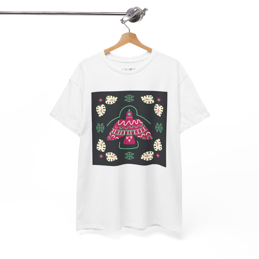 Mushroom Folk Art Tee — Whimsical Forest Graphic T-Shirt