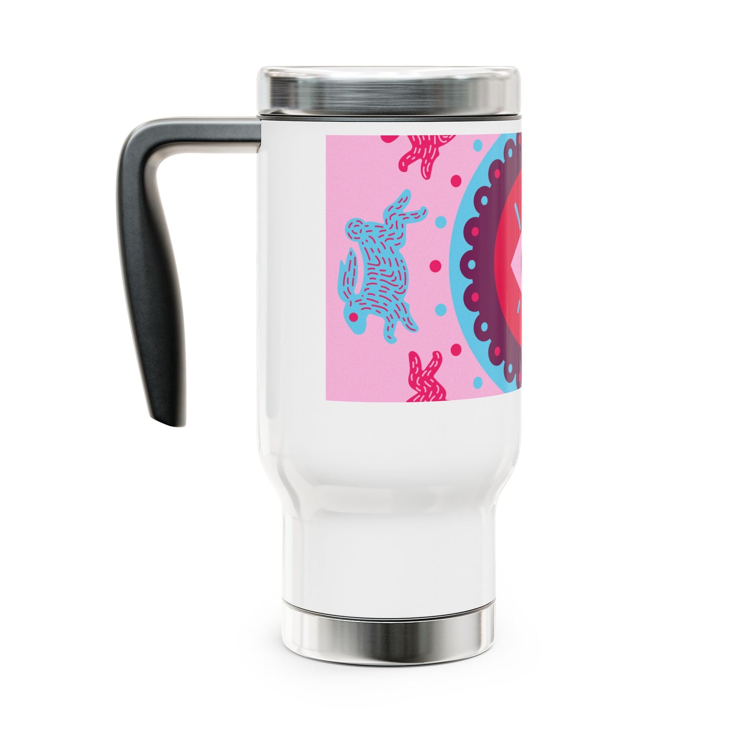 Vibrant Eye Design Stainless Steel Travel Mug, 14oz - Perfect for Coffee Lovers, Gifts for Her, Adventure Mug, Colorful Travel Cup, [...]