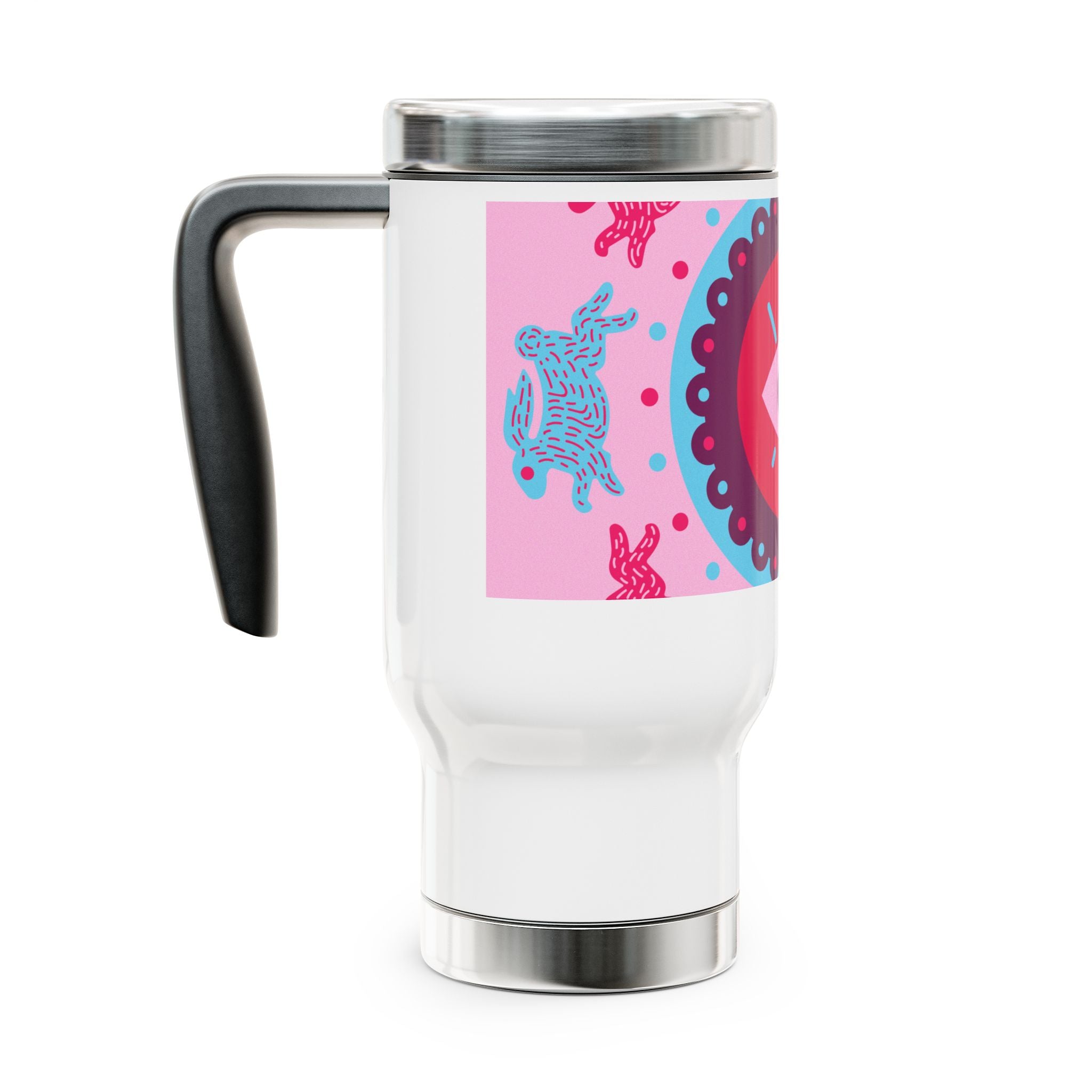 Vibrant Eye Design Stainless Steel Travel Mug, 14oz - Perfect for Coffee Lovers, Gifts for Her, Adventure Mug, Colorful Travel Cup, [...]