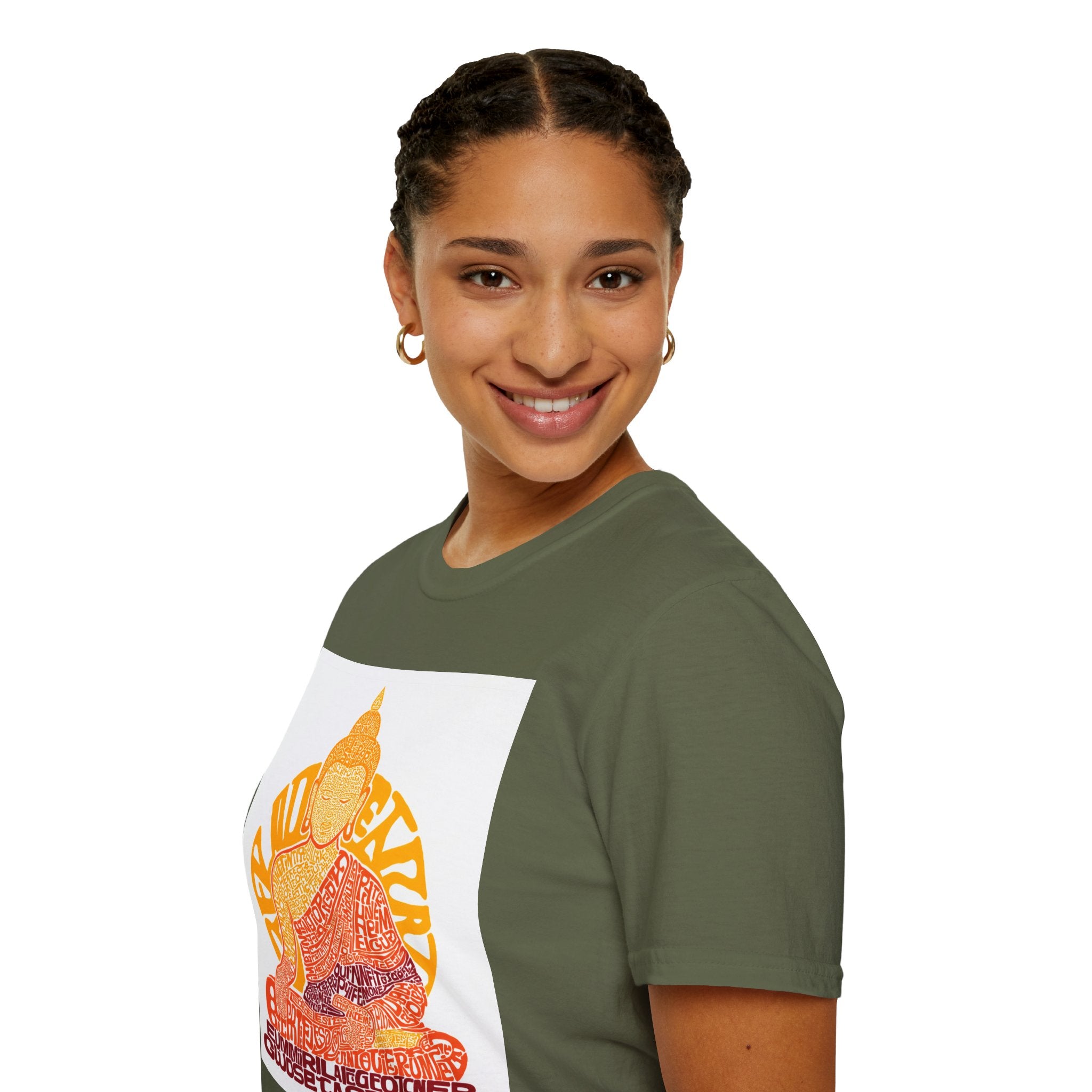 Buddha Graphic Tee — Retro Sun Meditation Shirt