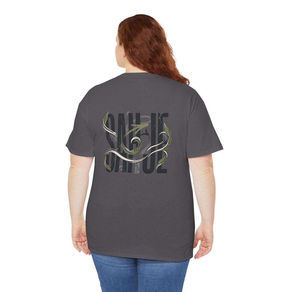 Graphic Tee — 'Savage' Typography with Snake Accent