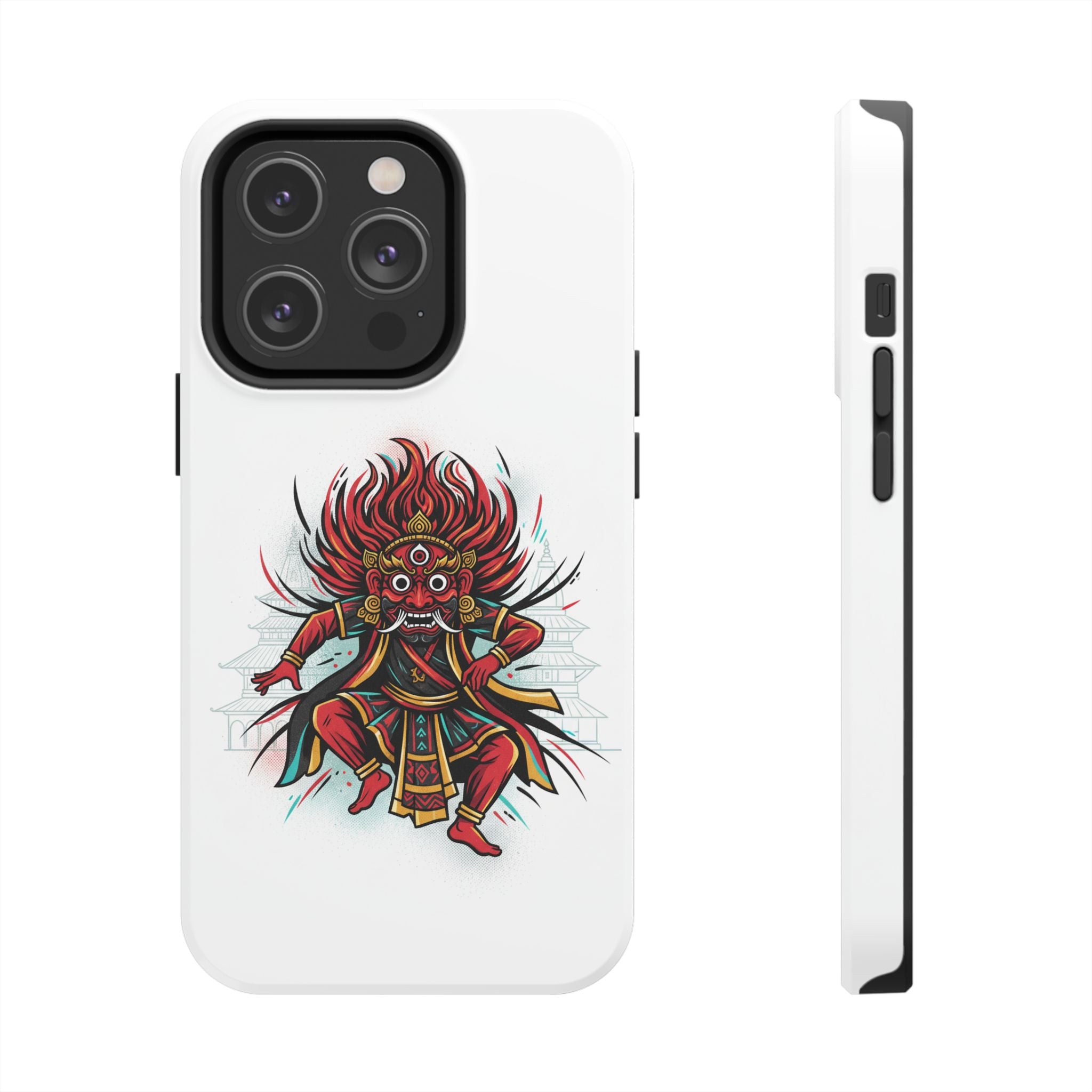 Bhairava Tough Phone Case — Bold Hindu Deity Protective Cover