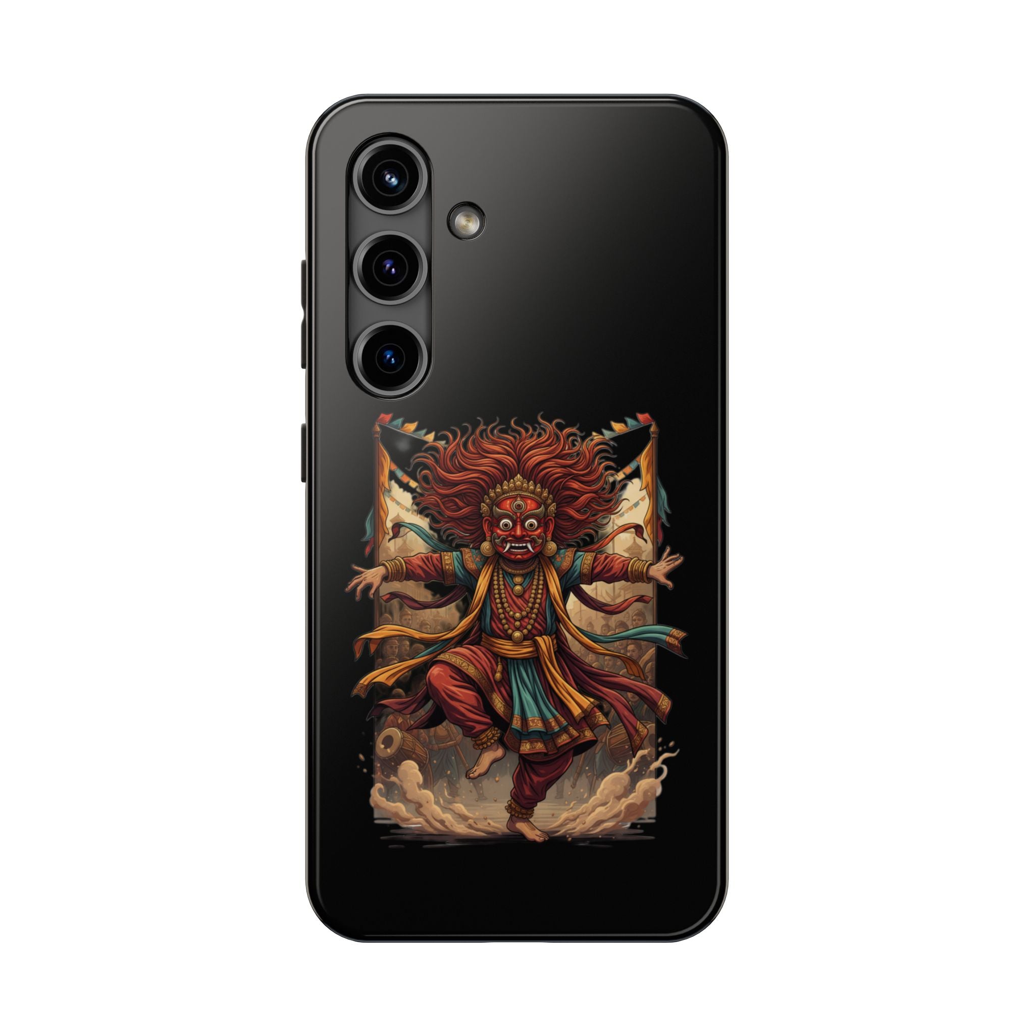 Tibetan Demon Dance Tough Phone Case — Bold Mythic Protective Cover