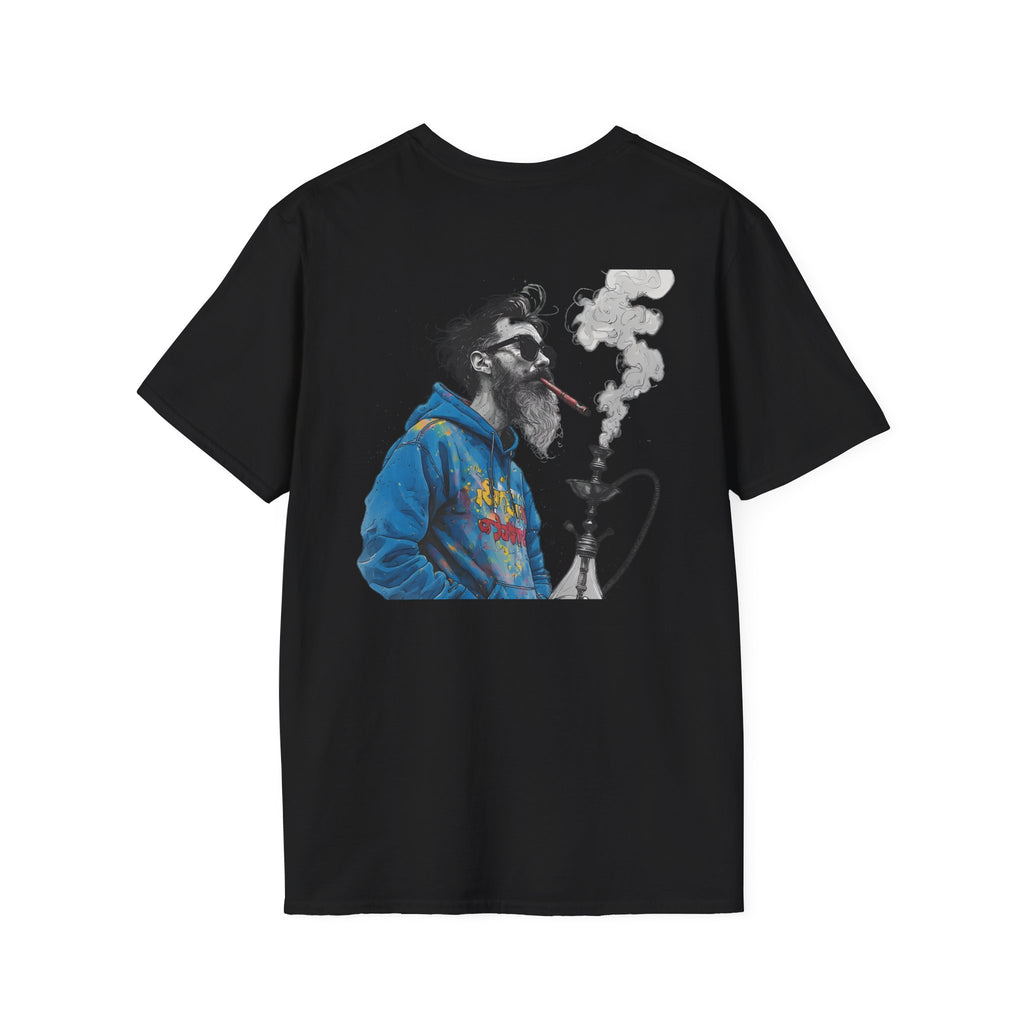 Hookah Beard Graphic T-Shirt — Chill Vape Lounge Vibe