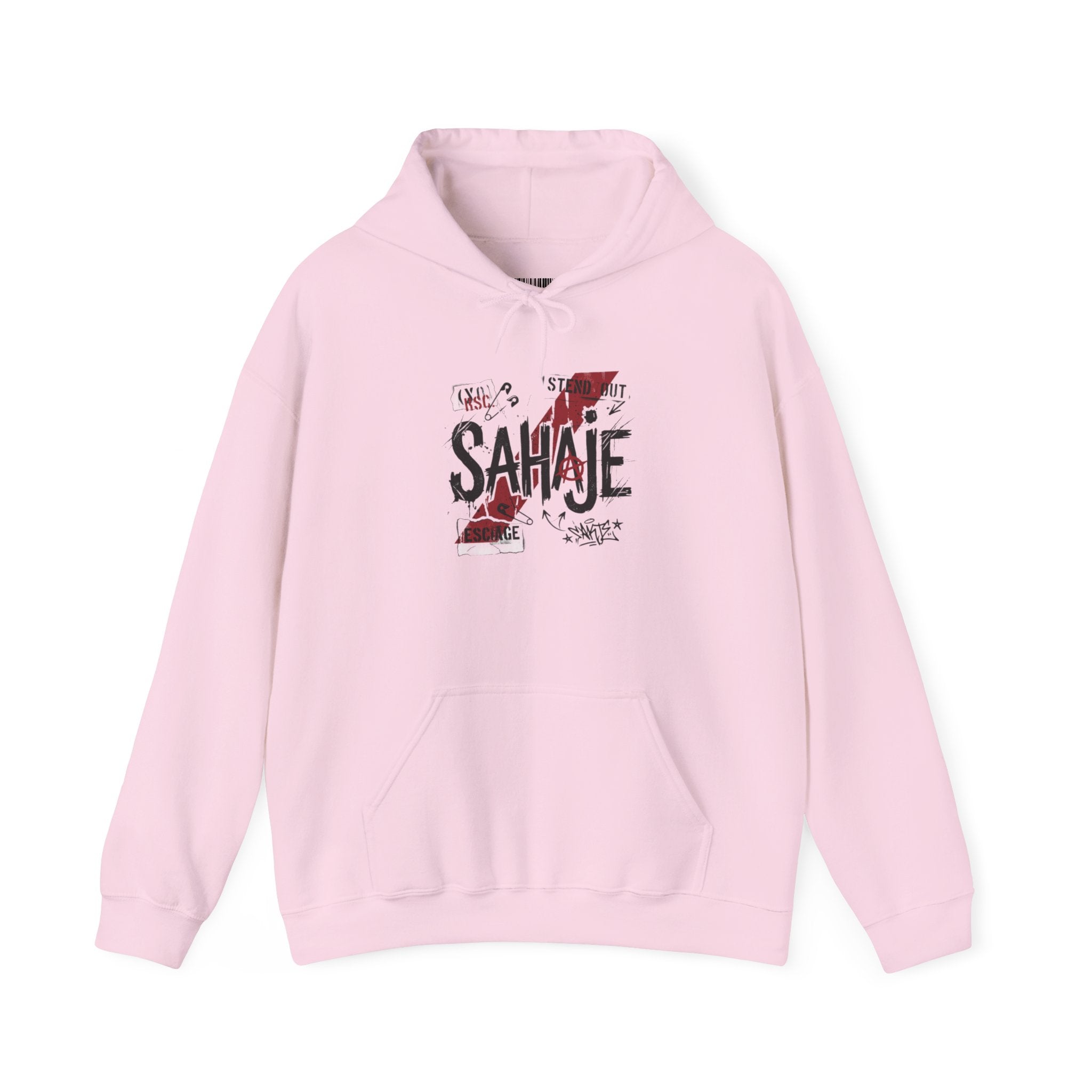 Sahaje Graphic Hoodie – Distressed Vintage Script Pullover