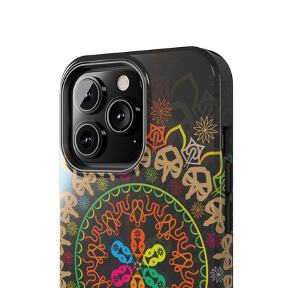 Colorful Mandala Tough Phone Cases - Vibrant Protection for Your Device, Gift for Art Lovers, Boho Style, Unique Phone Accessories